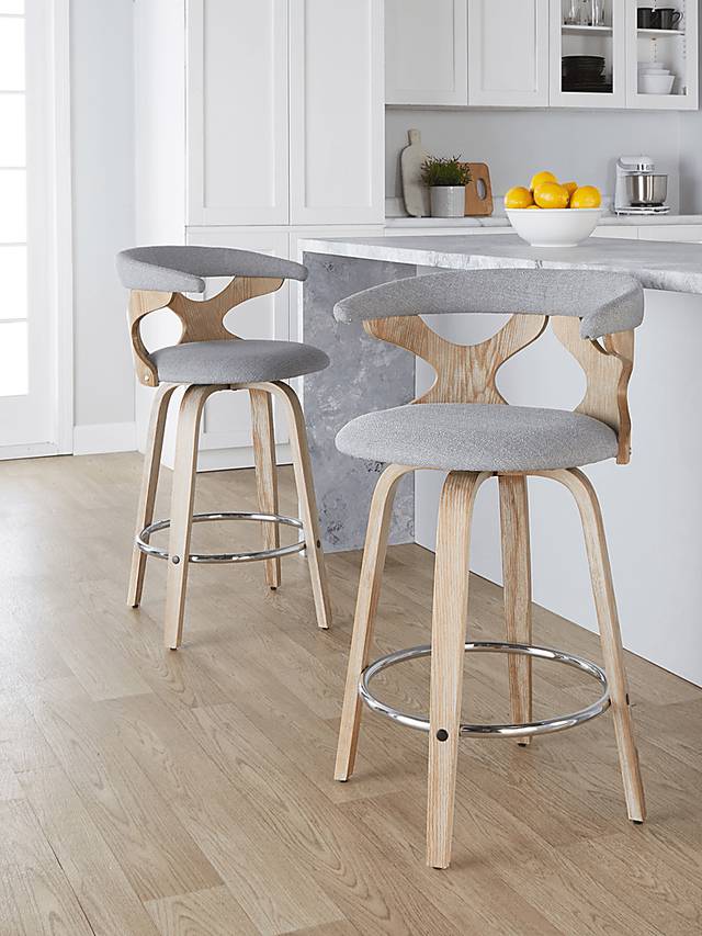 Wyndmoor II Gray Swivel Counter Height Stool, Set of 2 - Thumbnail - Image 4