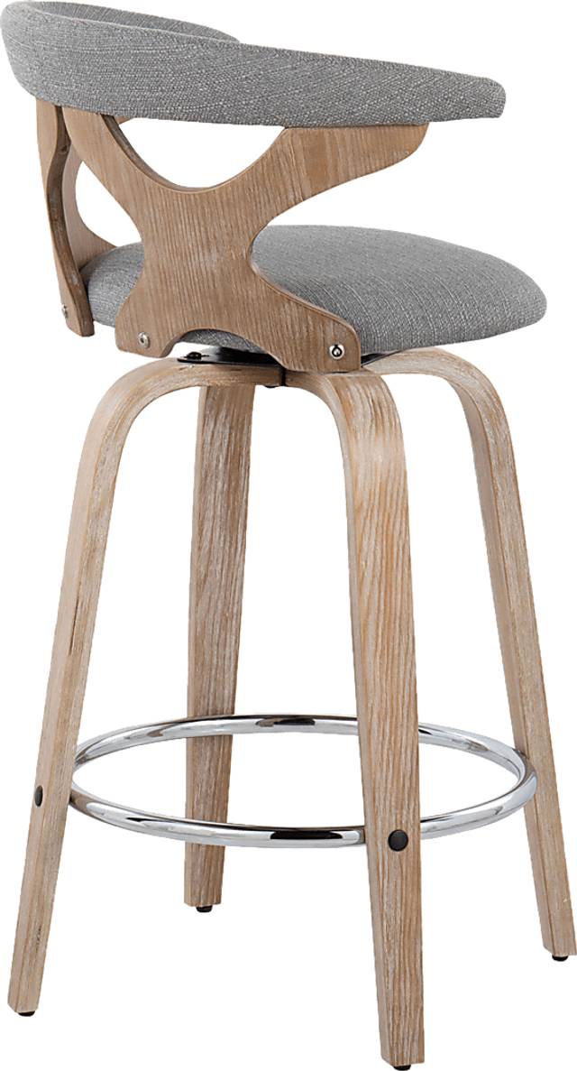 Wyndmoor II Gray Swivel Counter Height Stool, Set of 2 - Thumbnail - Image 7