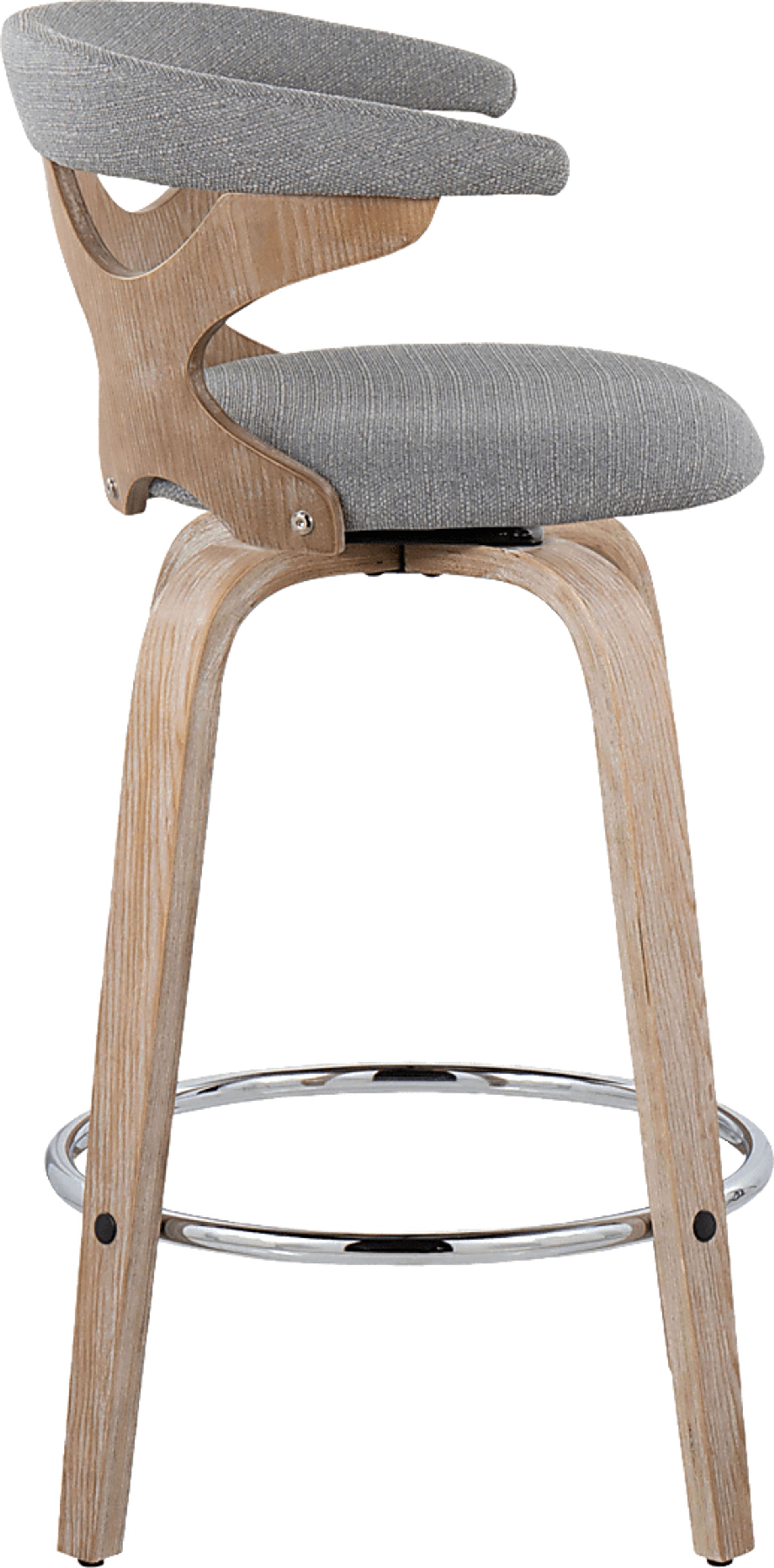 Wyndmoor II Gray Swivel Counter Height Stool, Set of 2 - Image 8