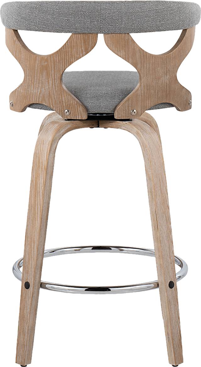 Wyndmoor II Gray Swivel Counter Height Stool, Set of 2 - Thumbnail - Image 9