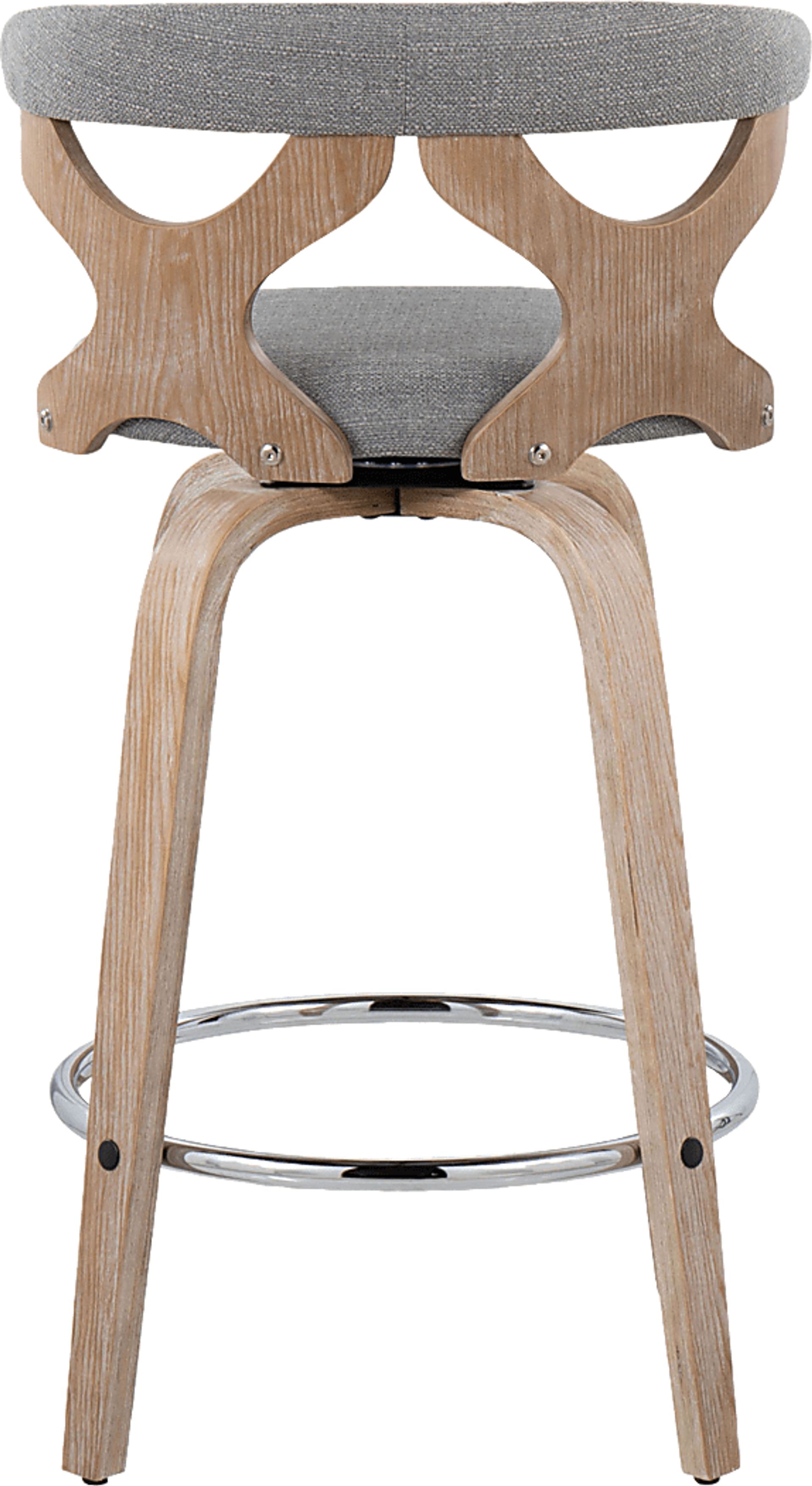 Wyndmoor II Gray Swivel Counter Height Stool, Set of 2 - Image 9