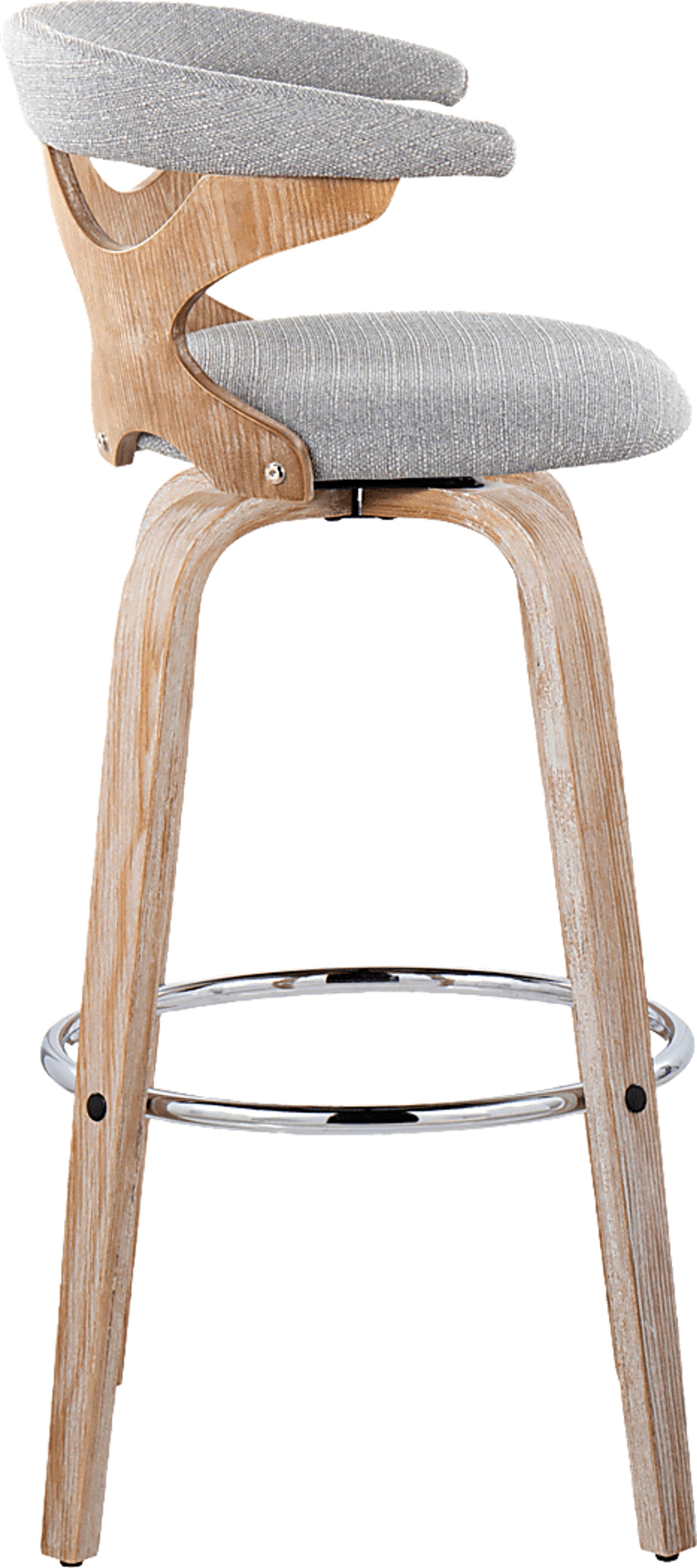Wyndmoor II Light Gray Swivel Barstool, Set of 2 - Image 7