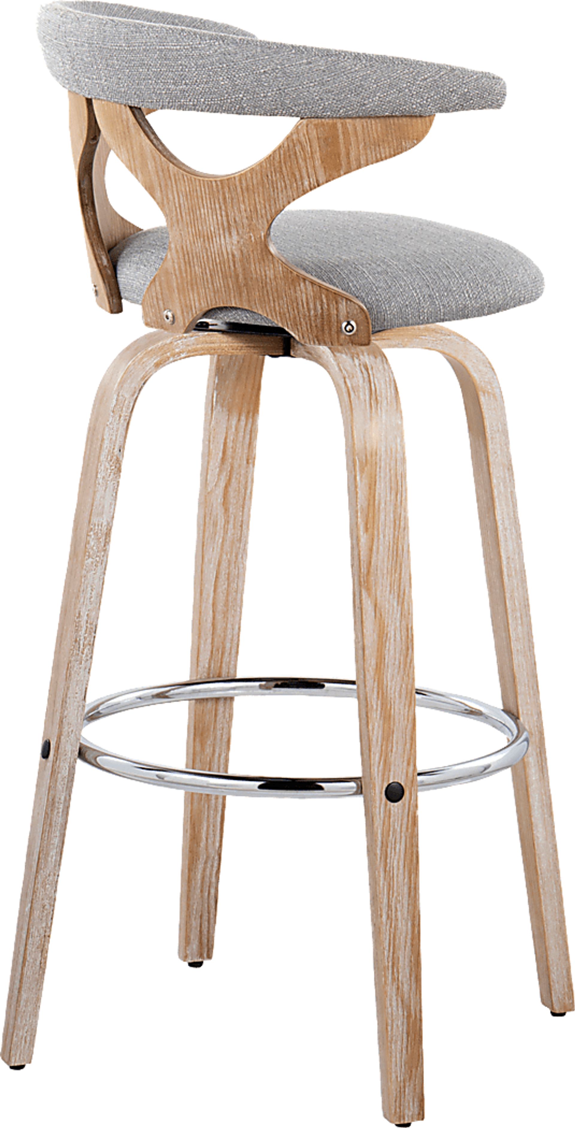 Wyndmoor II Light Gray Swivel Barstool, Set of 2 - Image 8