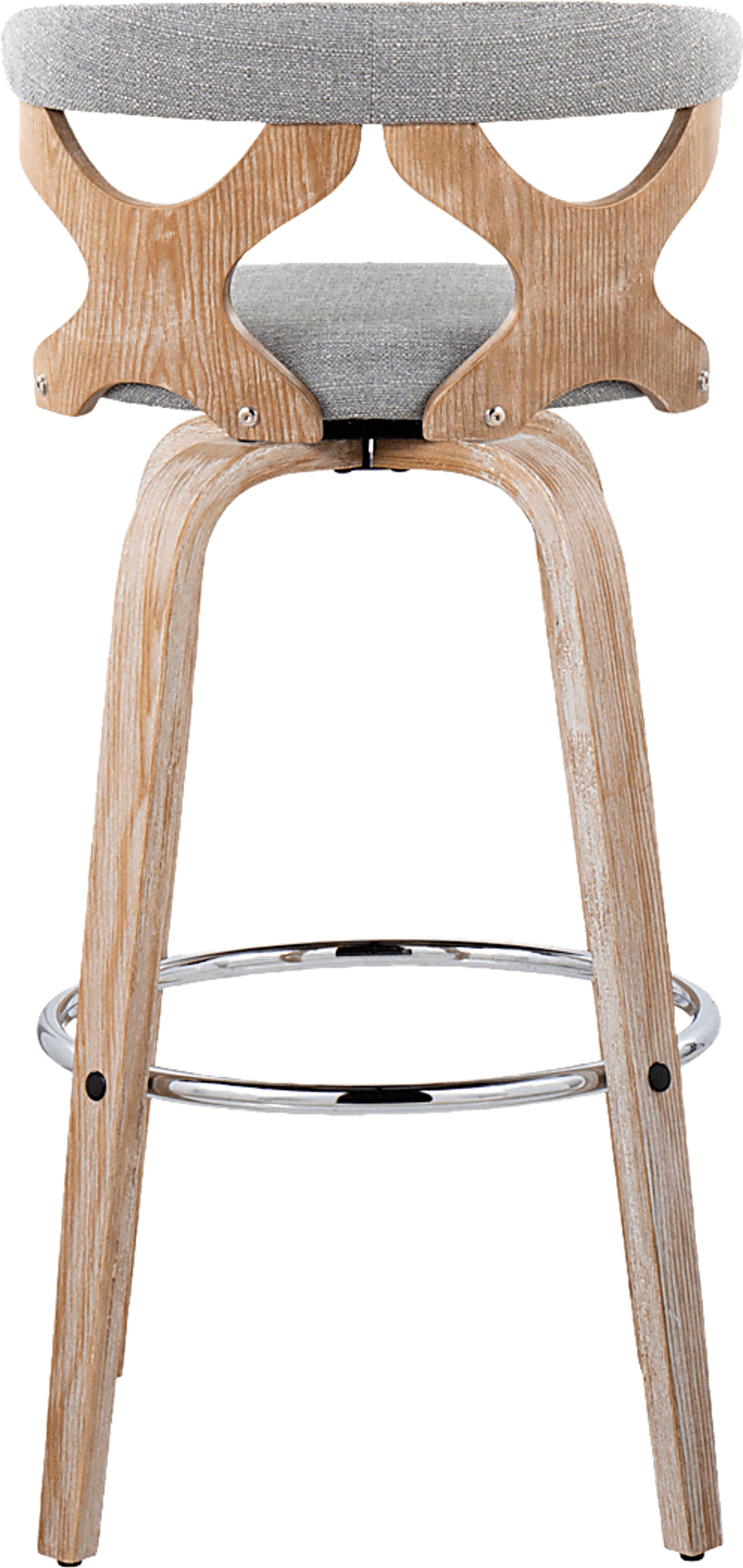 Wyndmoor II Light Gray Swivel Barstool, Set of 2 - Image 9