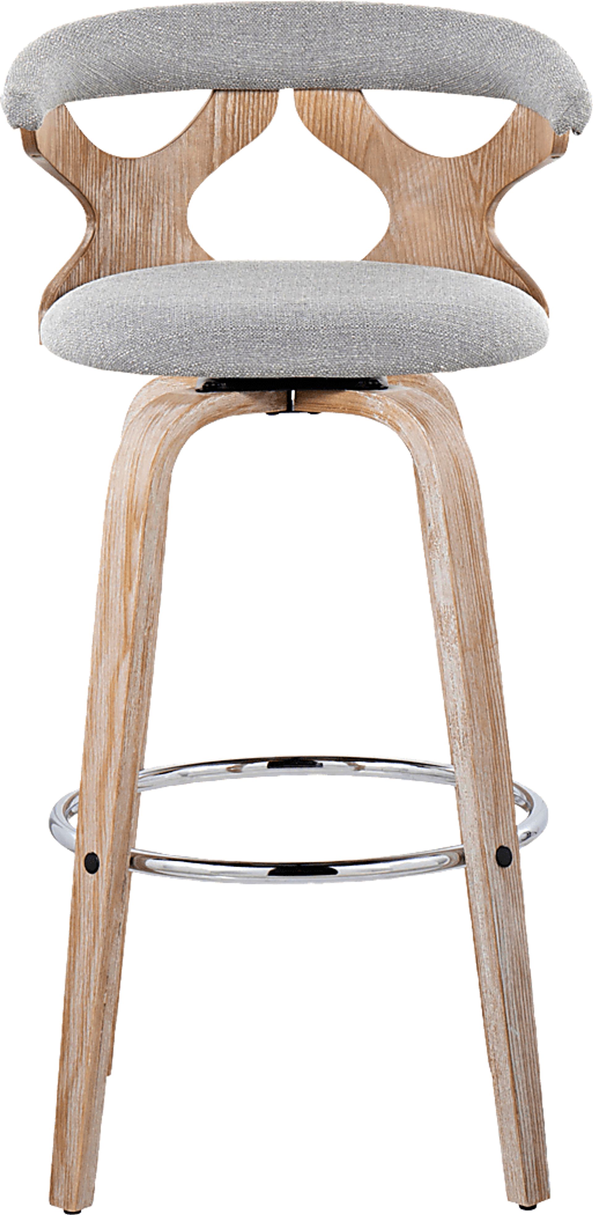 Wyndmoor II Light Gray Swivel Barstool, Set of 2 - Image 10