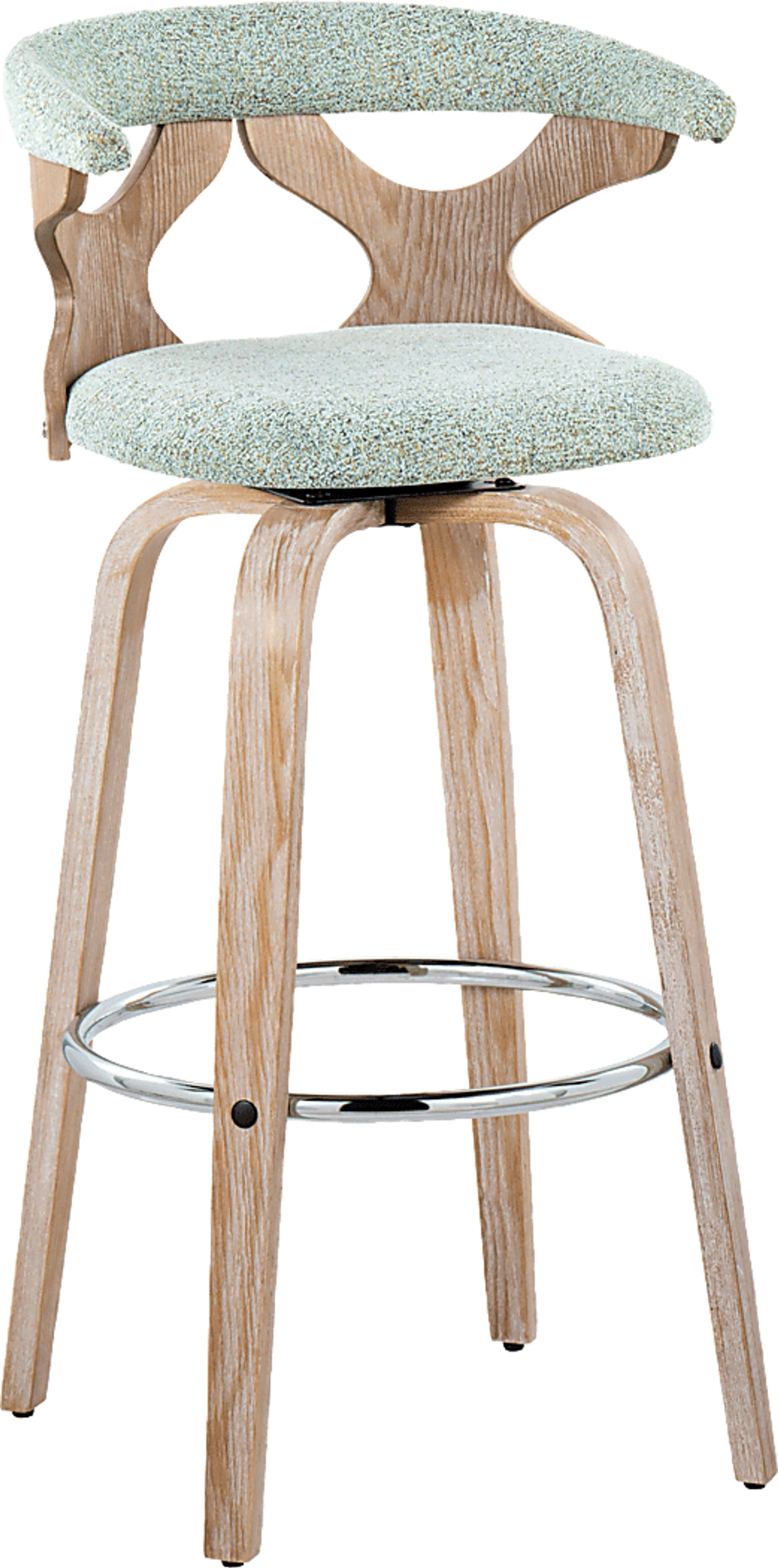 Wyndmoor II Seafoam Swivel Barstool, Set of 2 - Image 6
