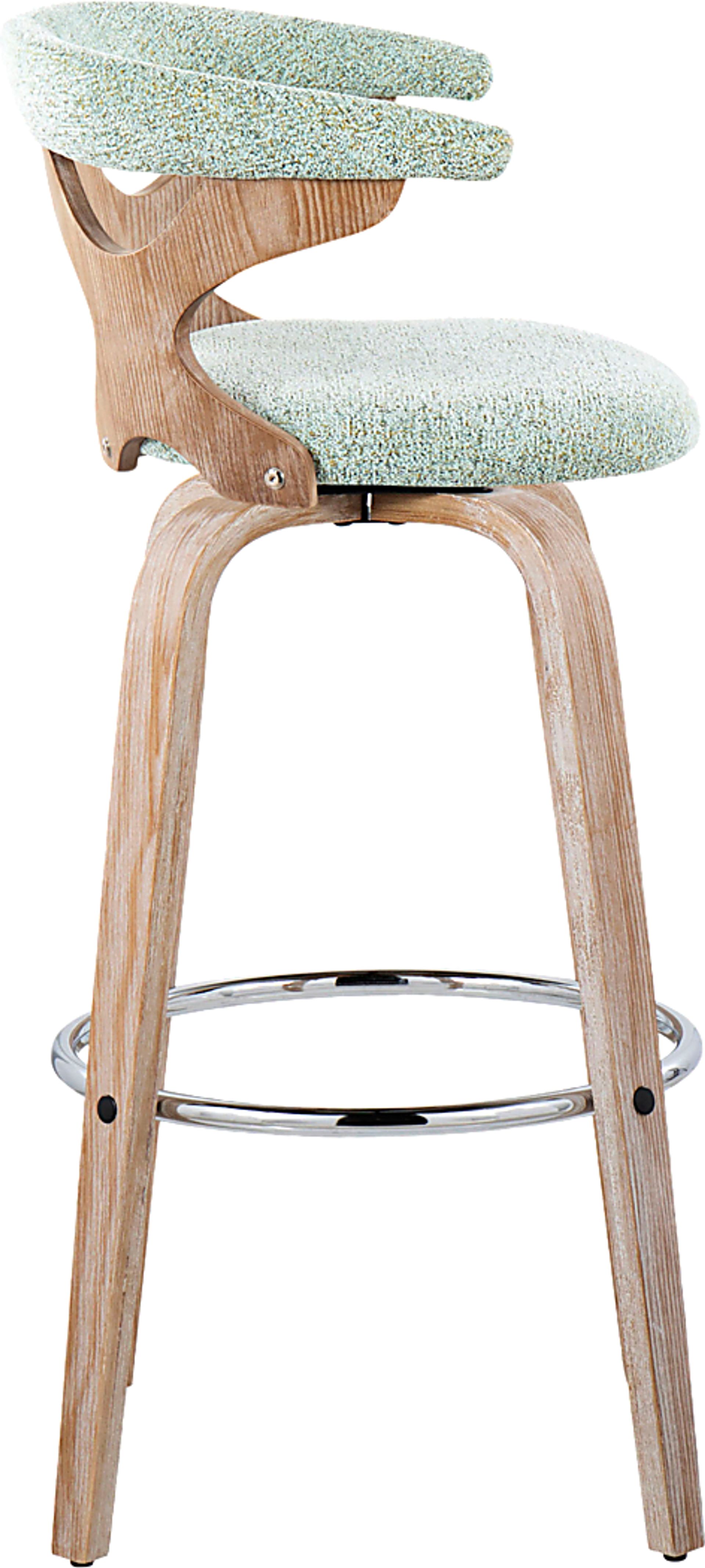 Wyndmoor II Seafoam Swivel Barstool, Set of 2 - Image 7