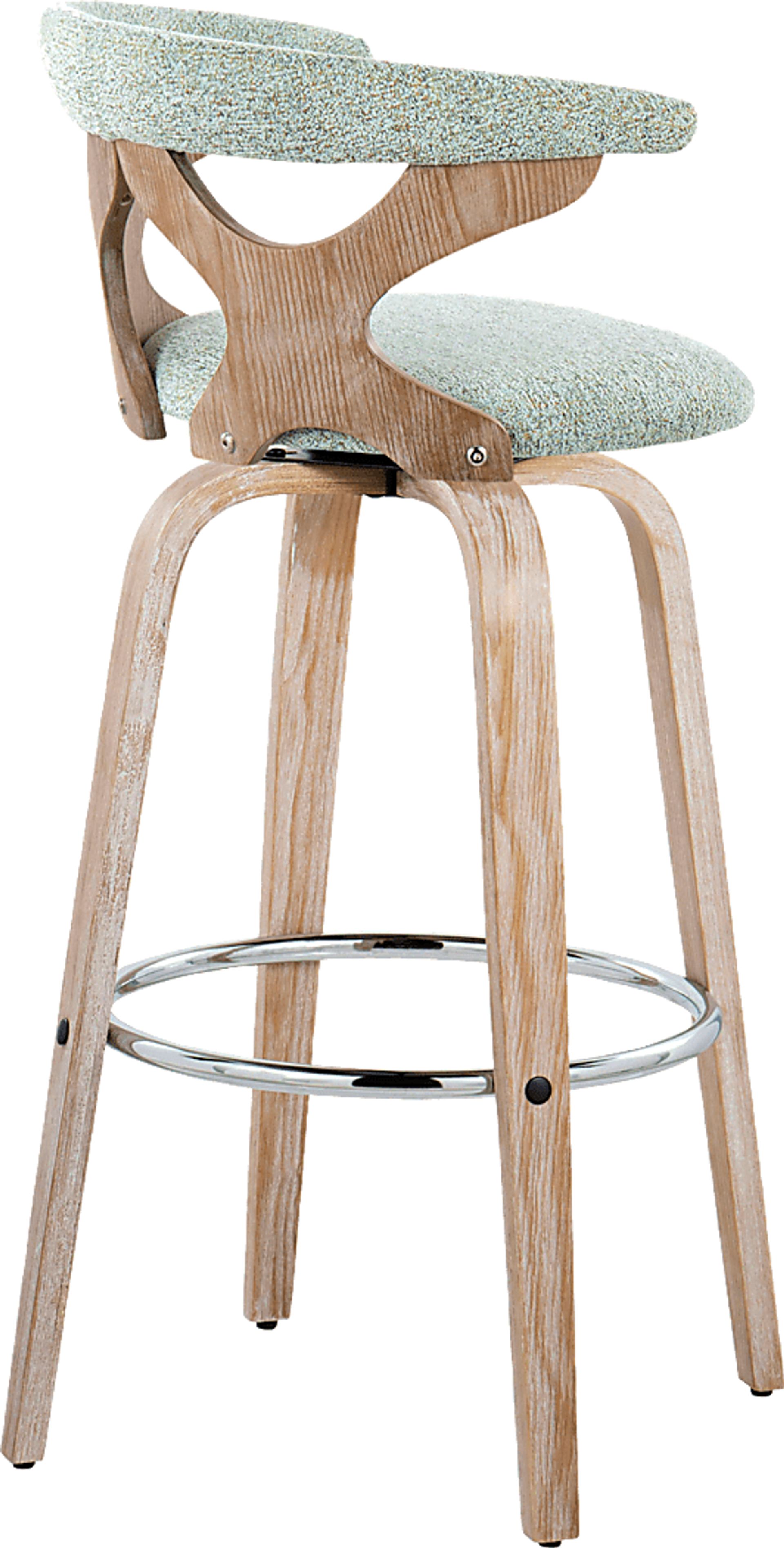 Wyndmoor II Seafoam Swivel Barstool, Set of 2 - Image 8