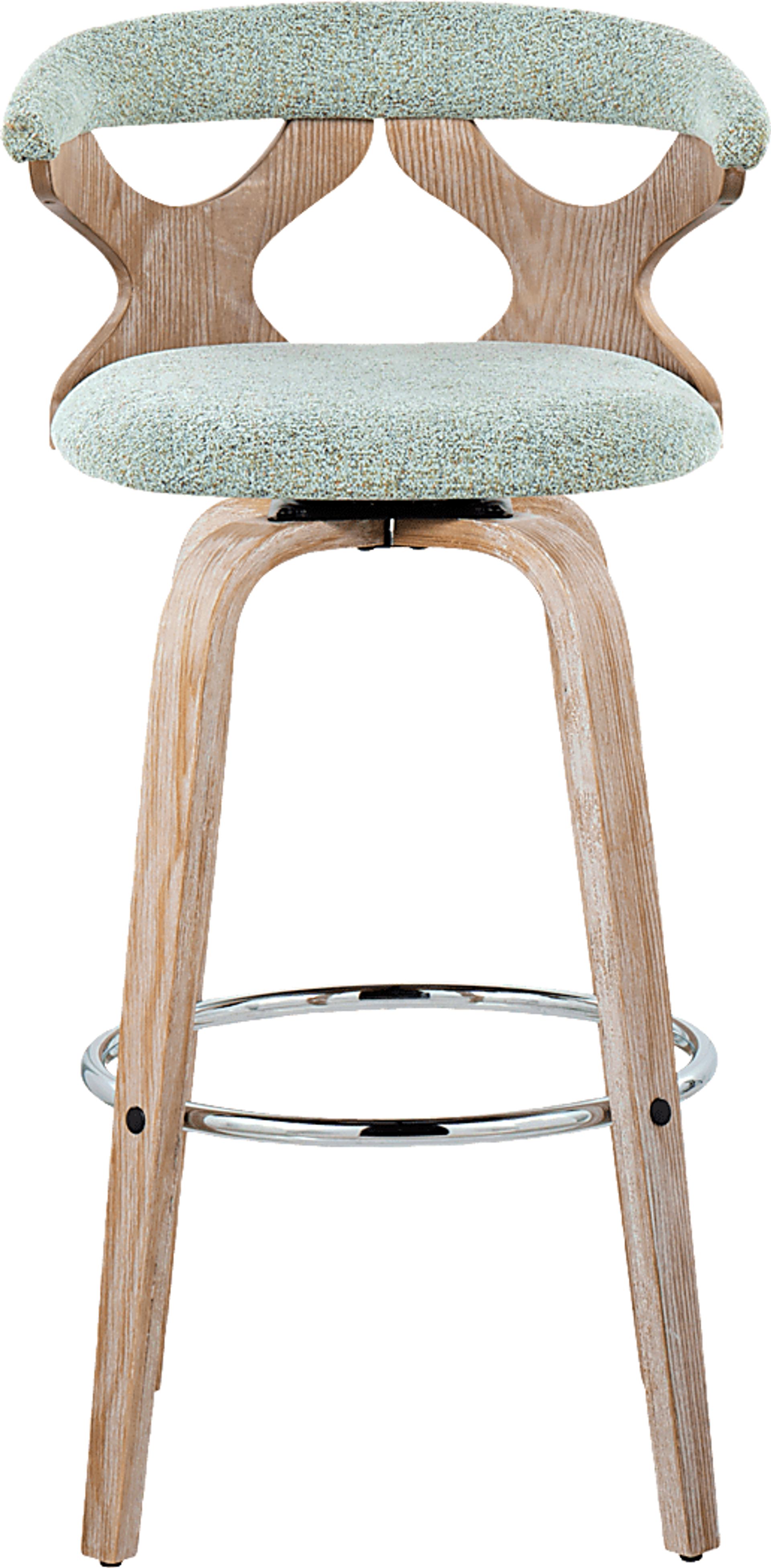 Wyndmoor II Seafoam Swivel Barstool, Set of 2 - Image 10