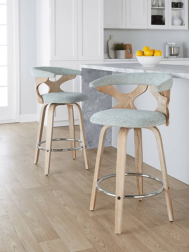 Wyndmoor II Seafoam Swivel Counter Height Stool, Set of 2 - Thumbnail - Image 4