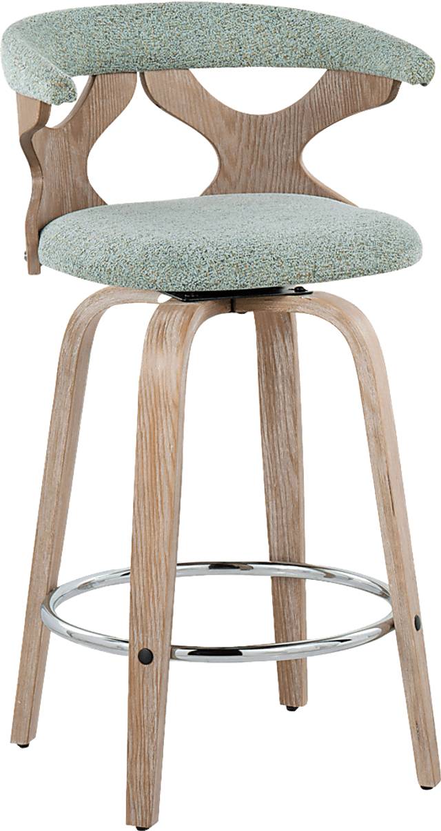 Wyndmoor II Seafoam Swivel Counter Height Stool, Set of 2 - Thumbnail - Image 6