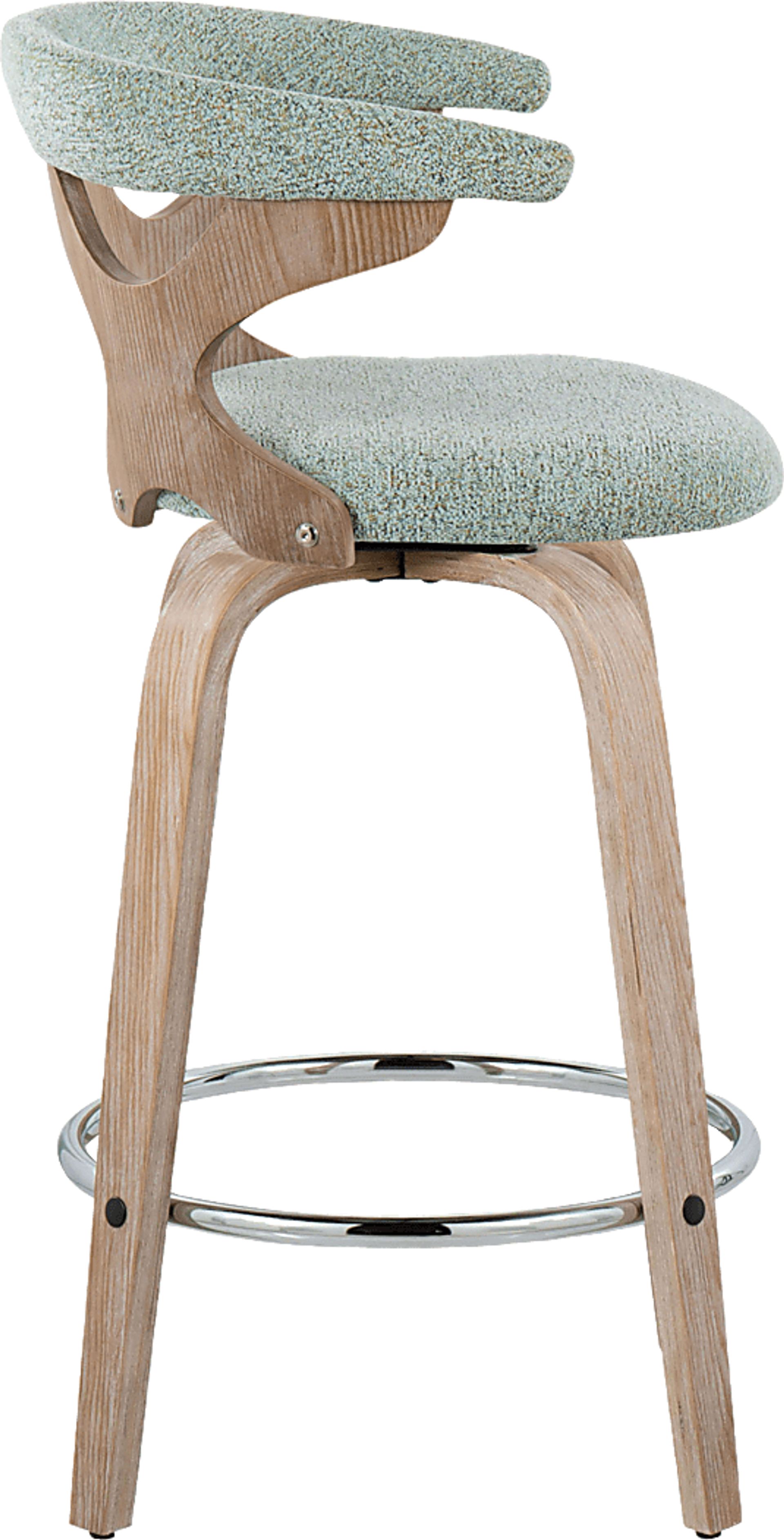 Wyndmoor II Seafoam Swivel Counter Height Stool, Set of 2 - Image 7