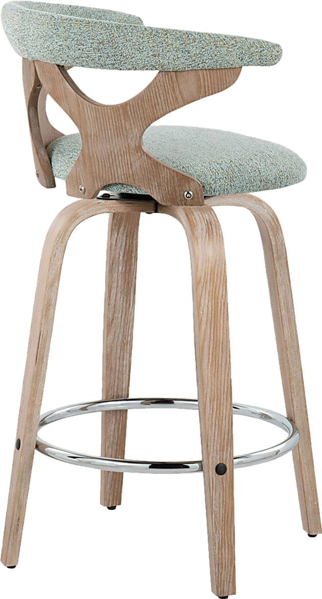 Wyndmoor II Seafoam Swivel Counter Height Stool, Set of 2 - Thumbnail - Image 8