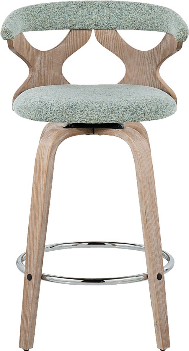 Wyndmoor II Seafoam Swivel Counter Height Stool, Set of 2 - Thumbnail - Image 10
