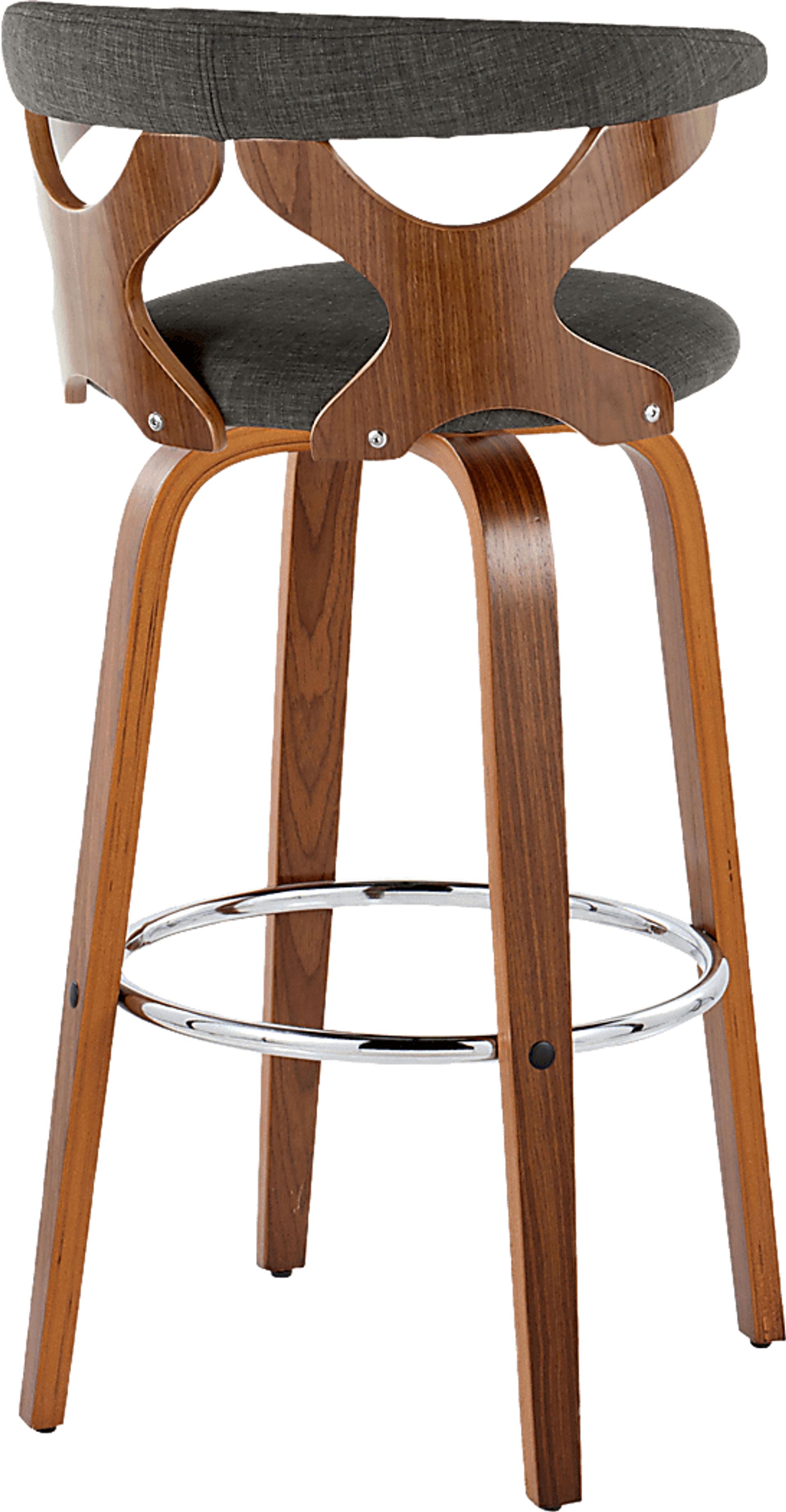 Wyndmoor III Charcoal Swivel Barstool, Set of 2 - Image 7