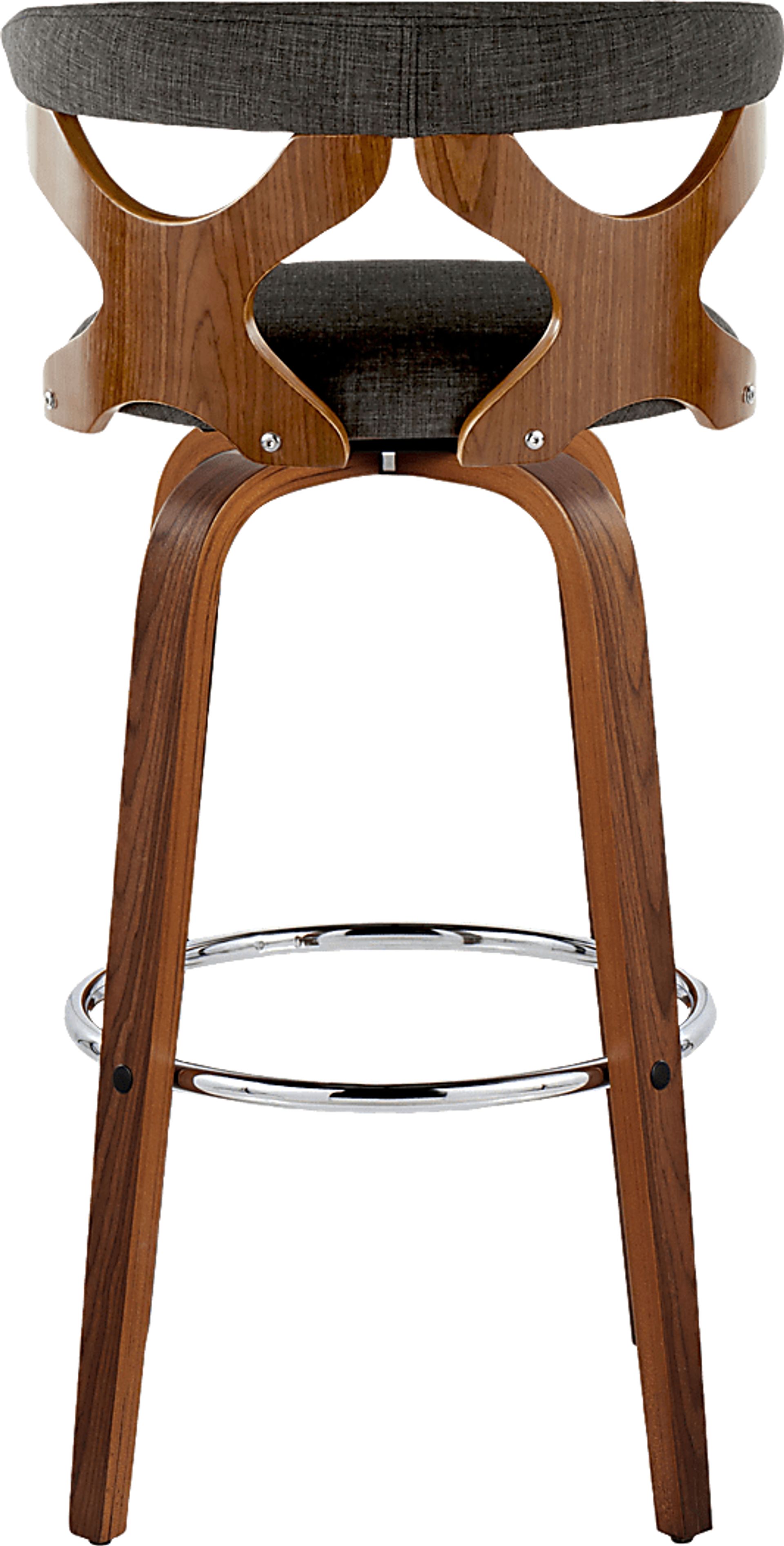 Wyndmoor III Charcoal Swivel Barstool, Set of 2 - Image 8