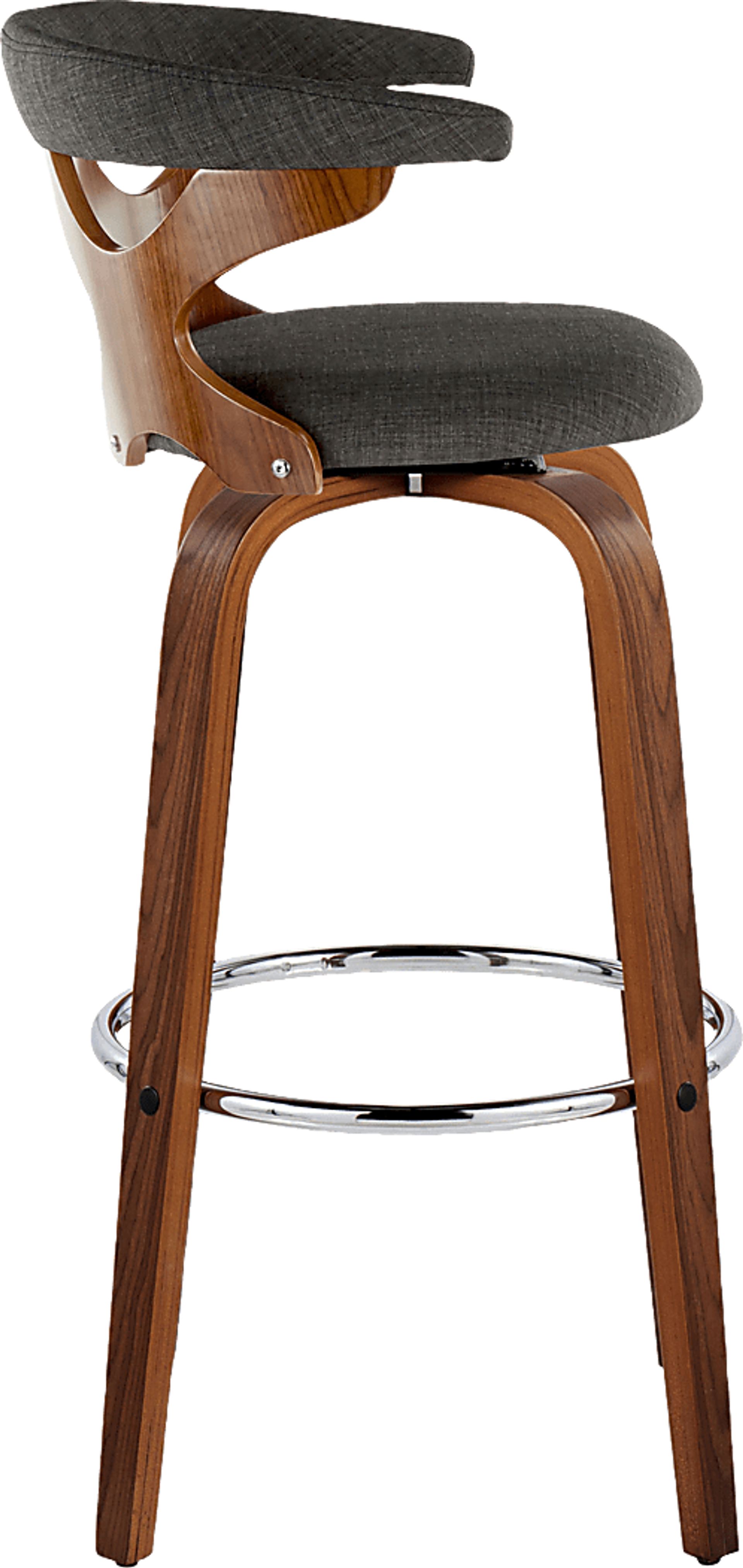 Wyndmoor III Charcoal Swivel Barstool, Set of 2 - Image 10