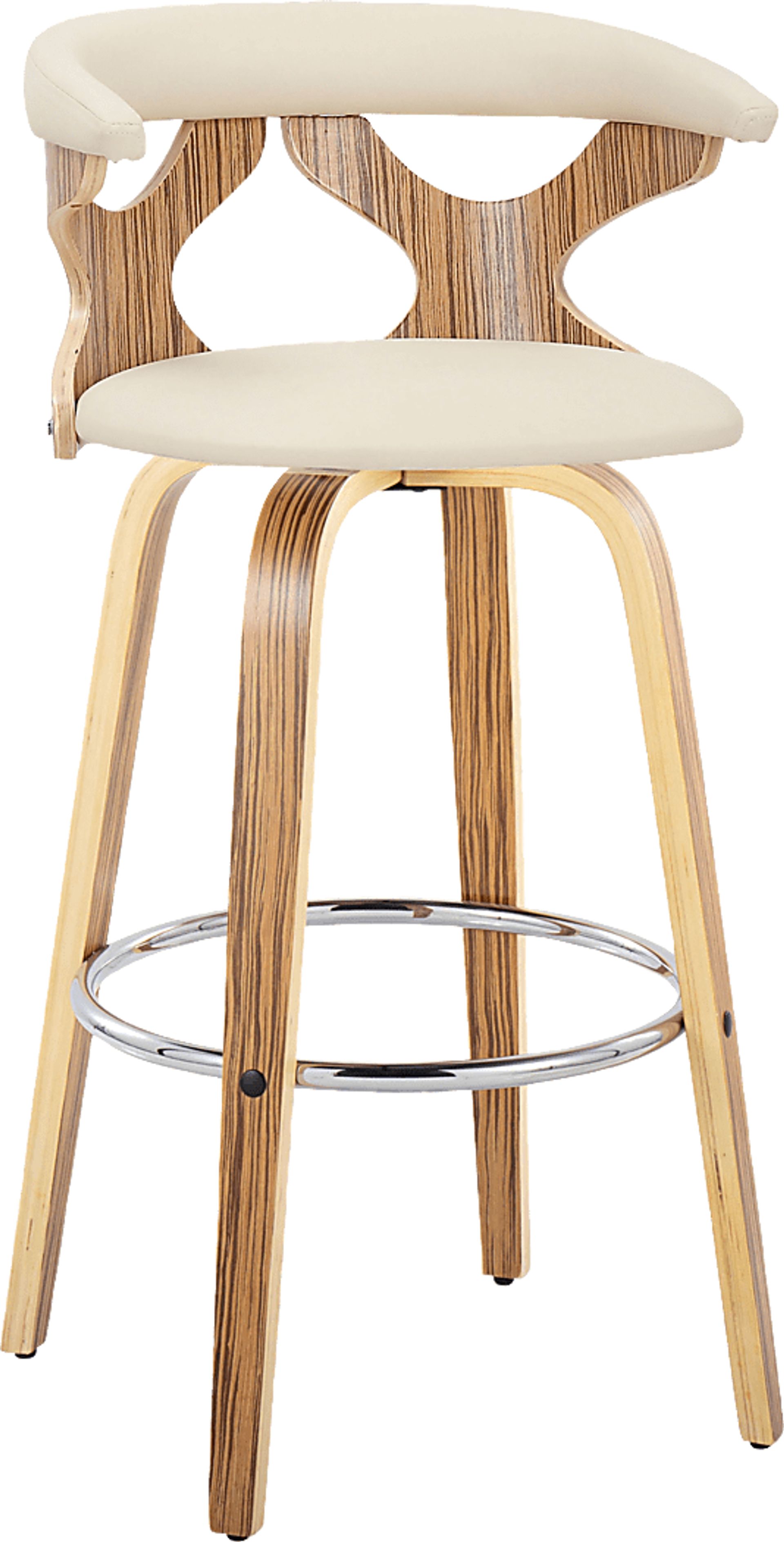 Wyndmoor V Cream Swivel Barstool, Set of 2 - Image 6