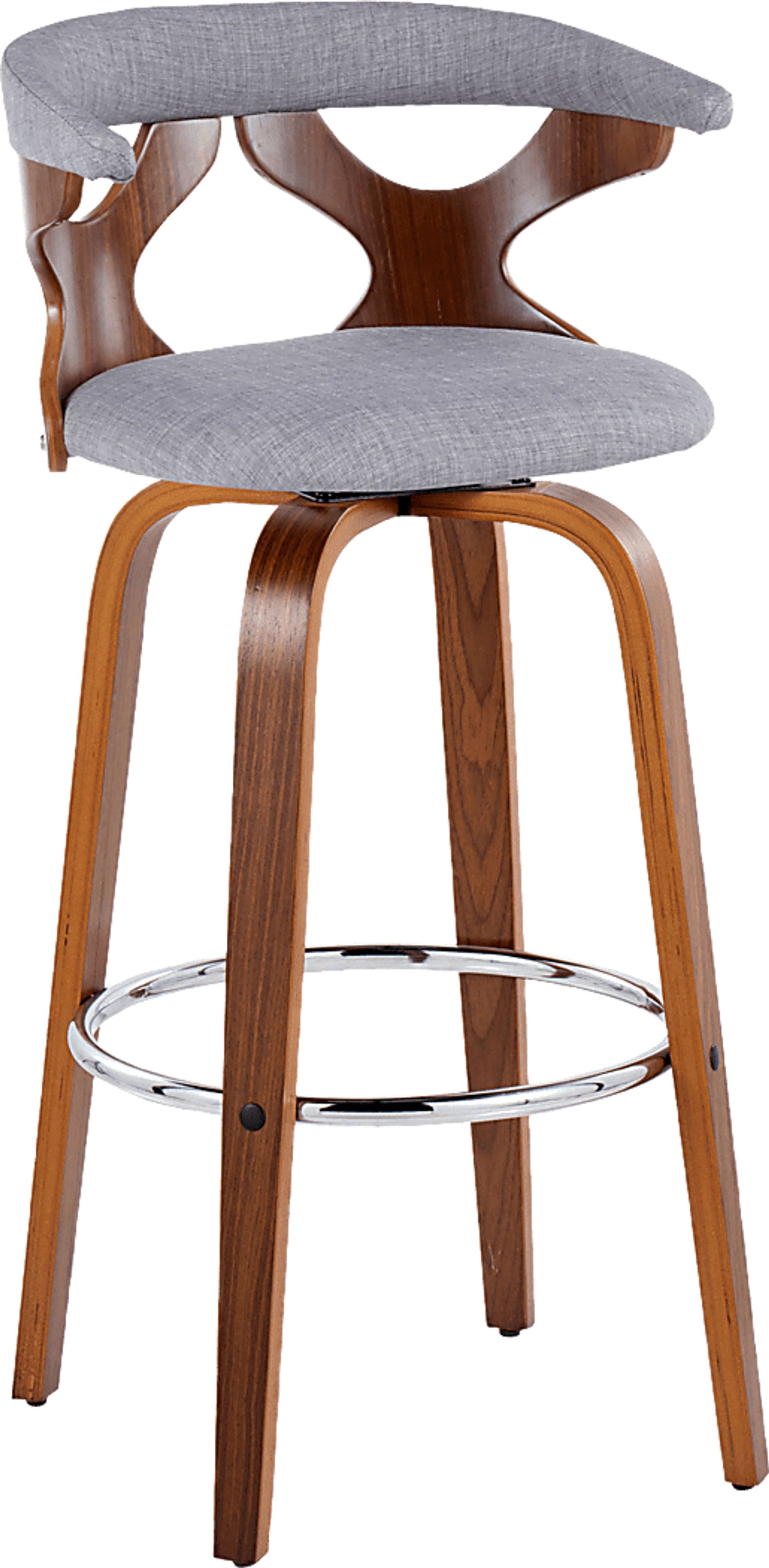 Wyndmoor III Light Gray Swivel Barstool, Set of 2 - Image 6