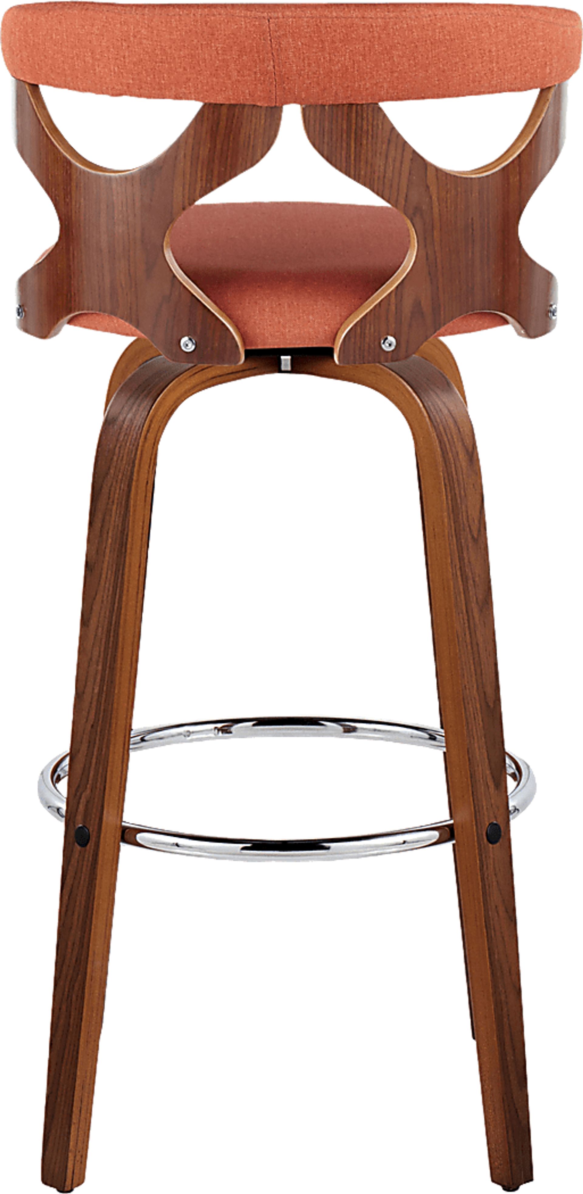 Wyndmoor III Orange Swivel Barstool, Set of 2 - Image 9