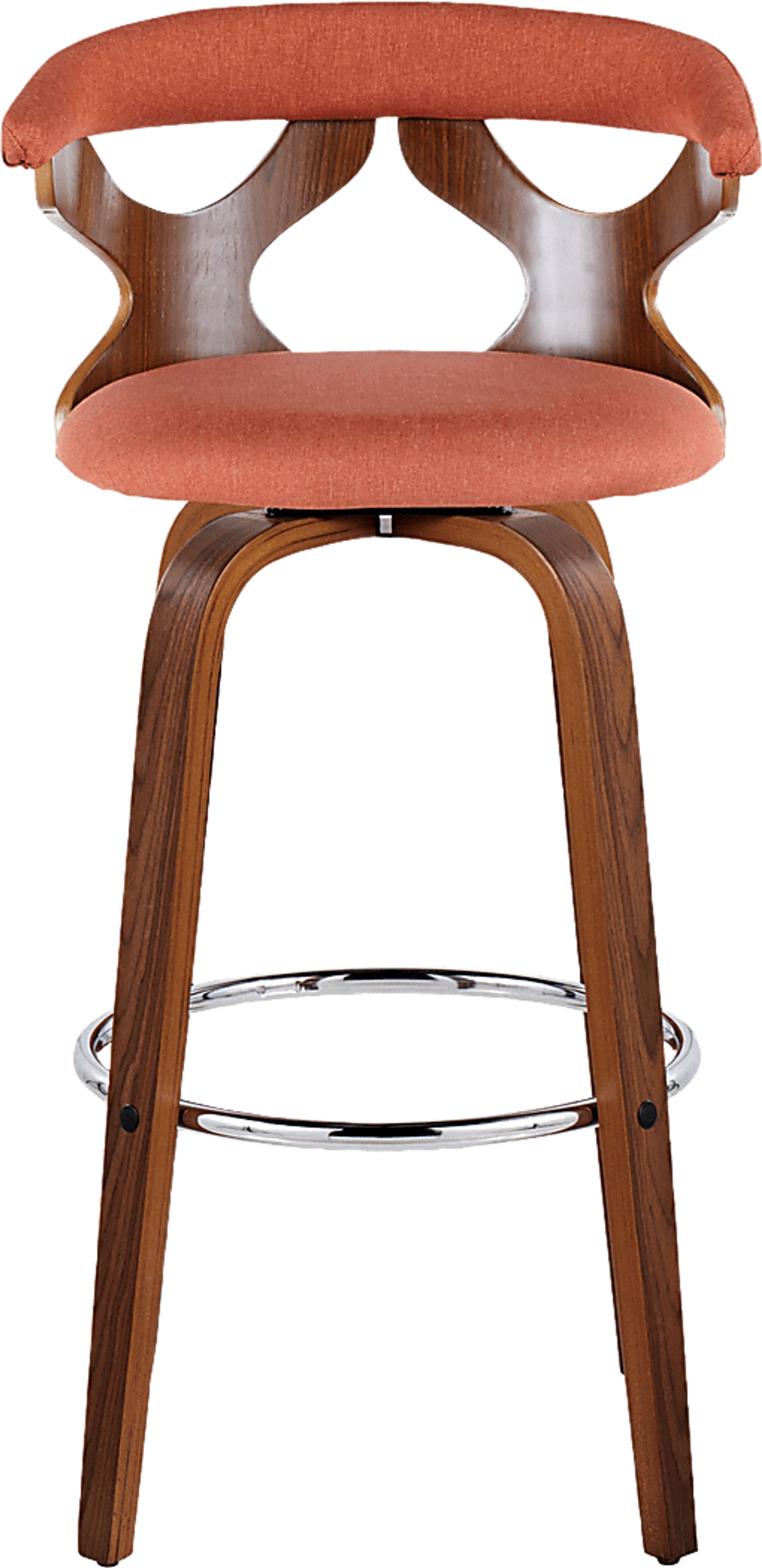 Wyndmoor III Orange Swivel Barstool, Set of 2 - Image 10