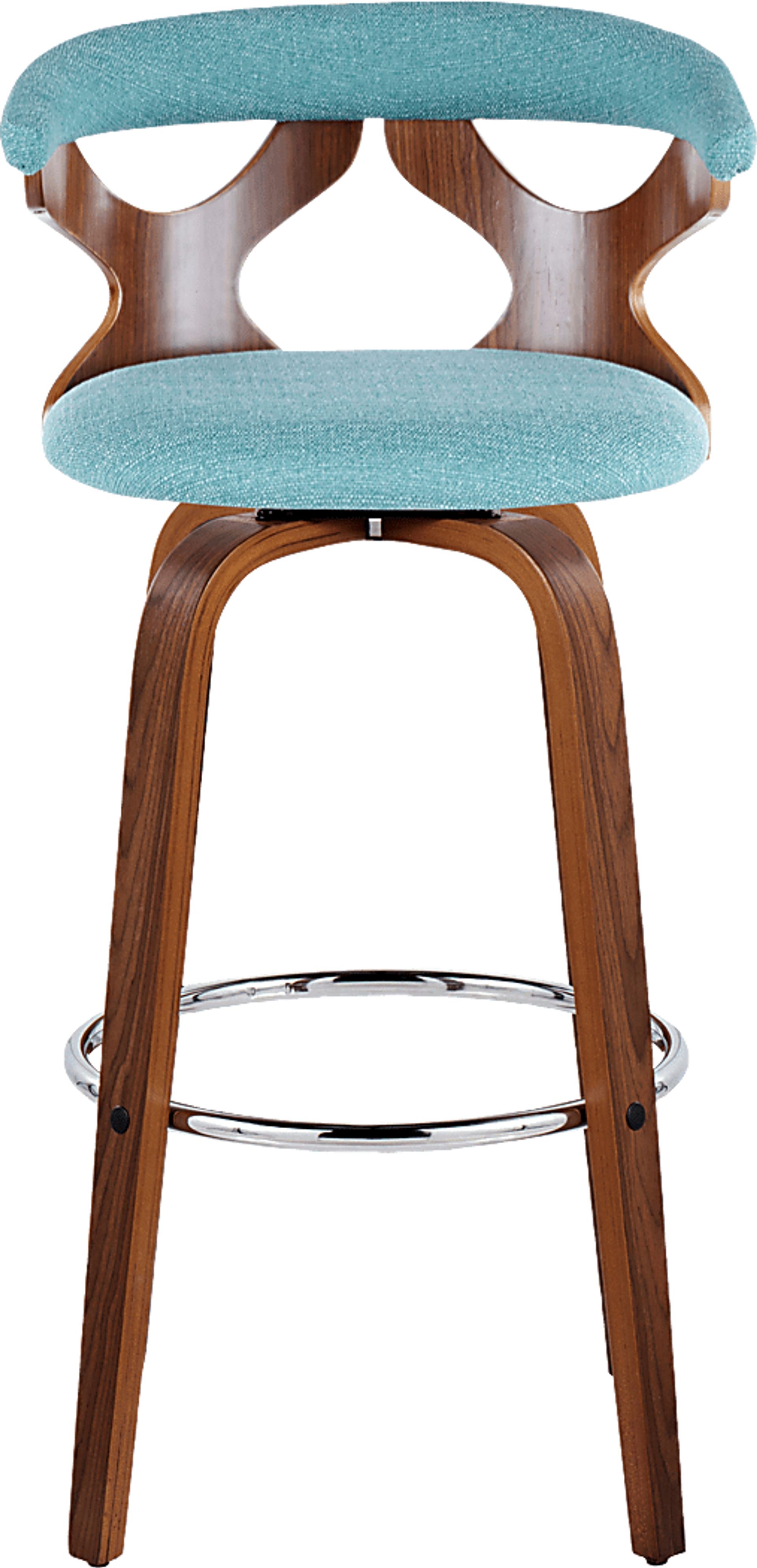 Wyndmoor III Teal Swivel Barstool, Set of 2 - Image 10