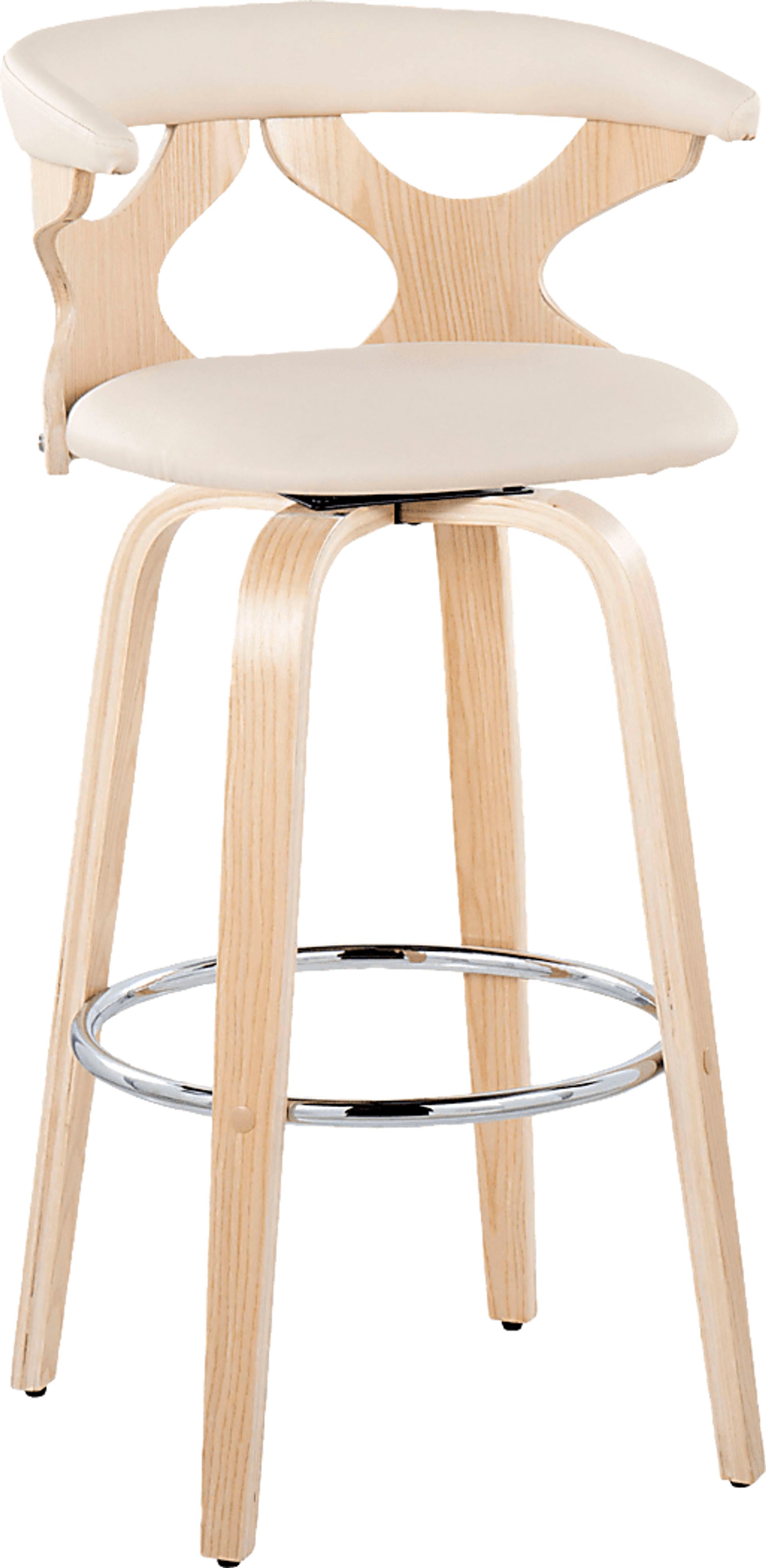 Wyndmoor IV Cream Swivel Barstool, Set of 2 - Image 6