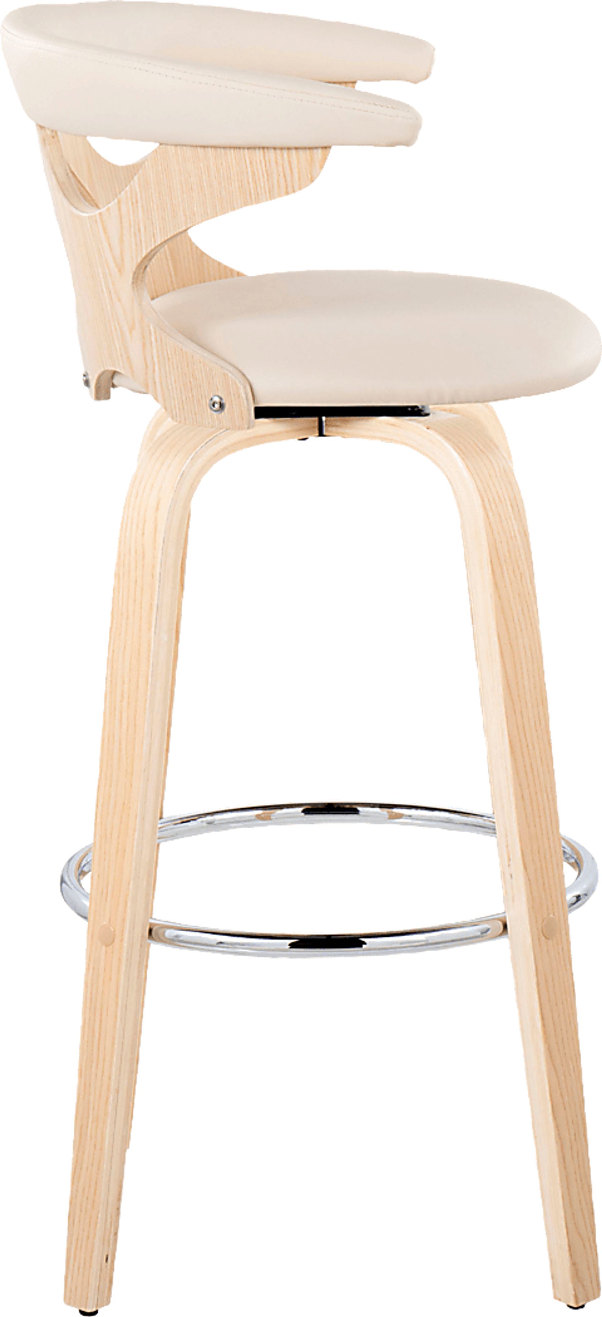 Wyndmoor IV Cream Swivel Barstool, Set of 2 - Image 7