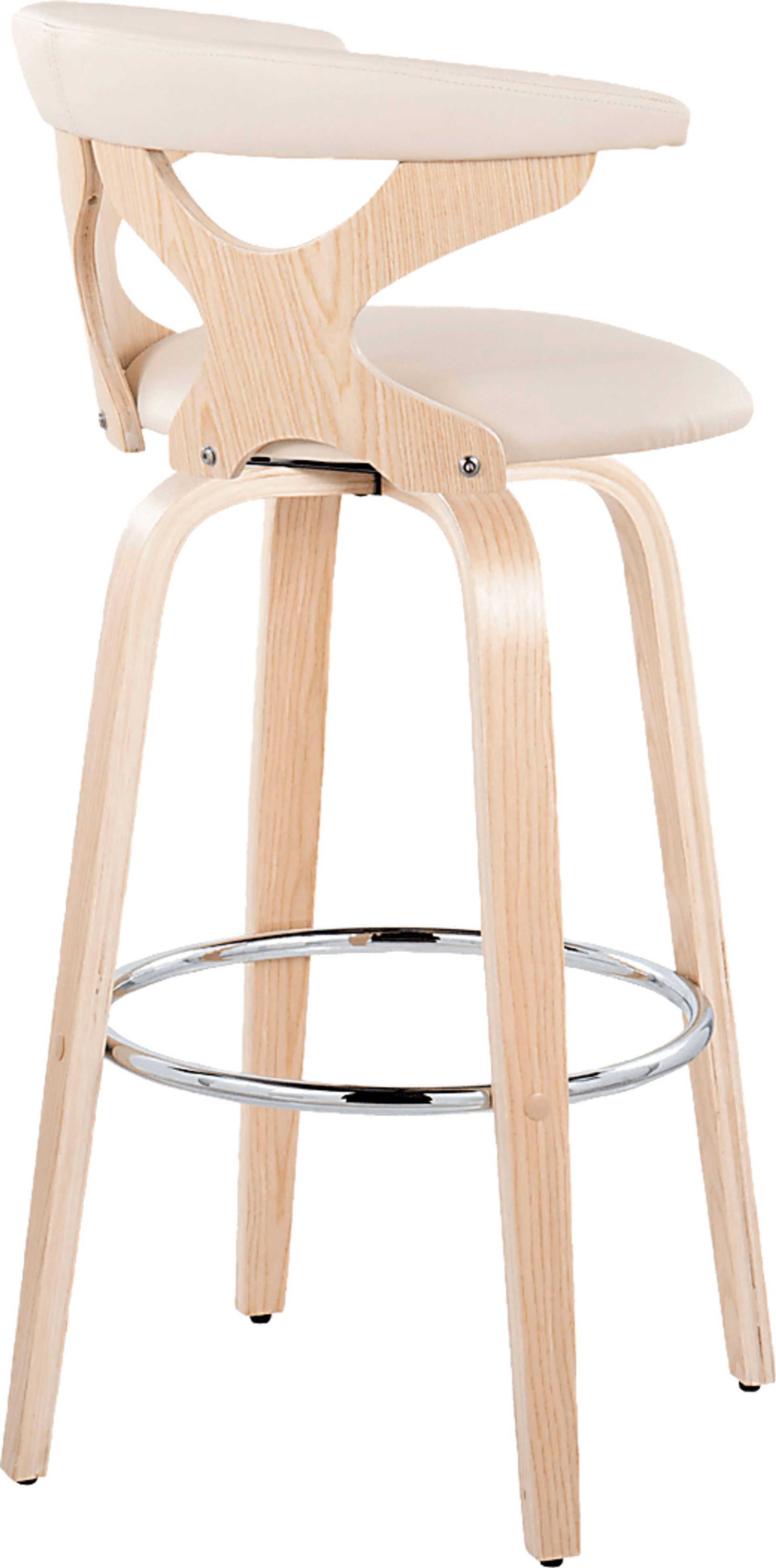 Wyndmoor IV Cream Swivel Barstool, Set of 2 - Image 8