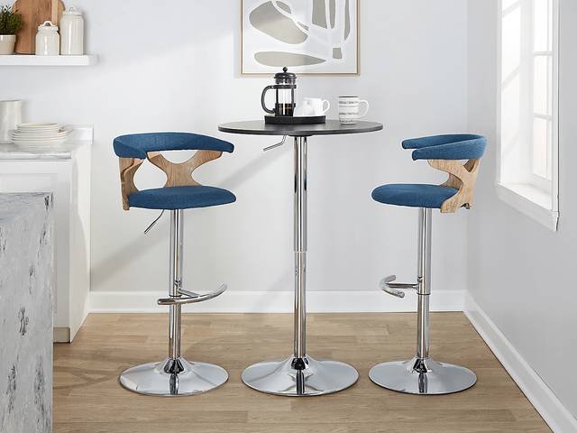 Wyndmoor IX Blue Adjustable Barstool, Set of 2 - Thumbnail - Image 5