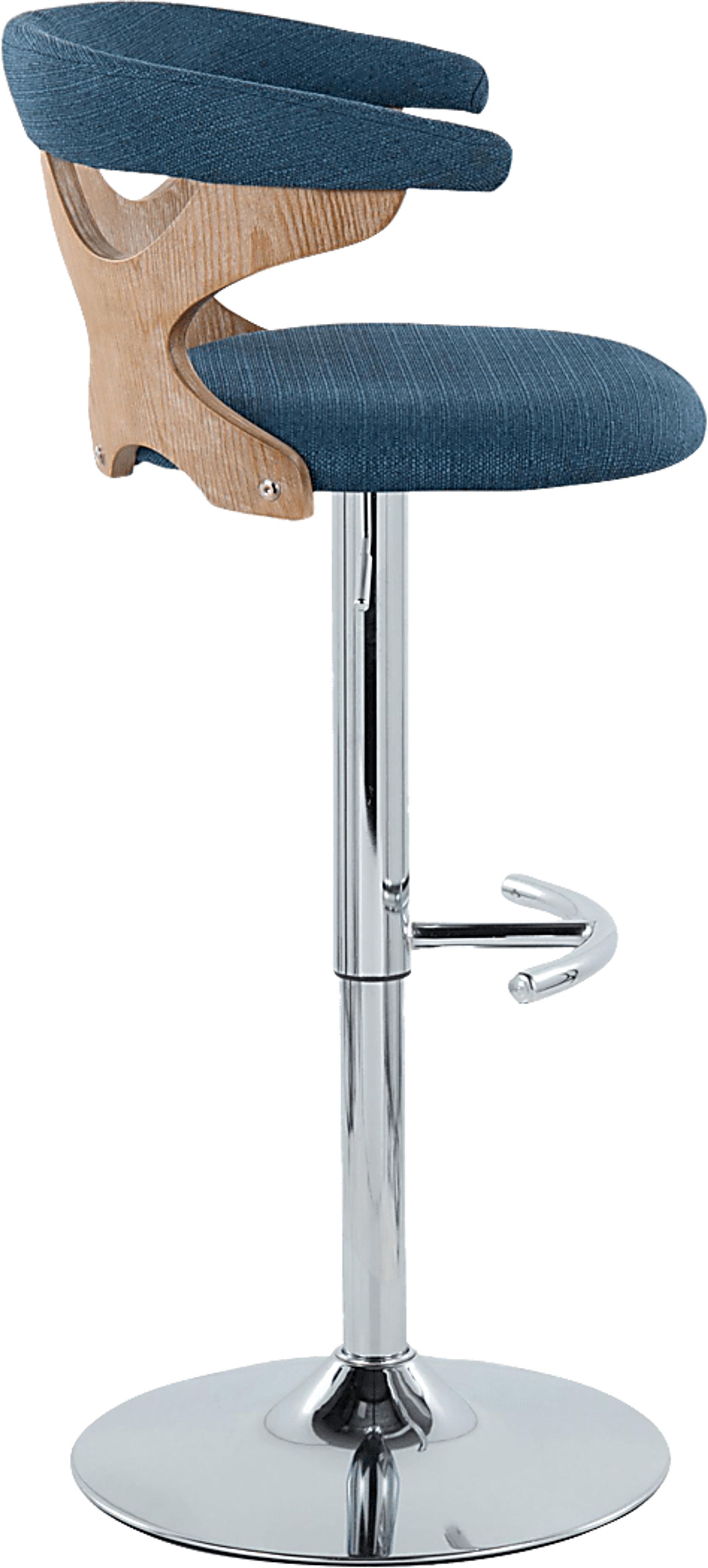 Wyndmoor IX Blue Adjustable Barstool, Set of 2 - Image 7