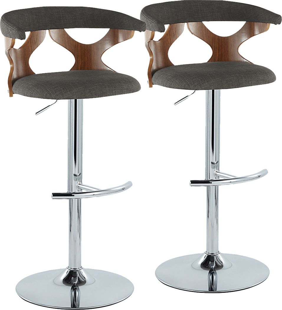 Wyndmoor IX Charcoal Adjustable Barstool, Set of 2