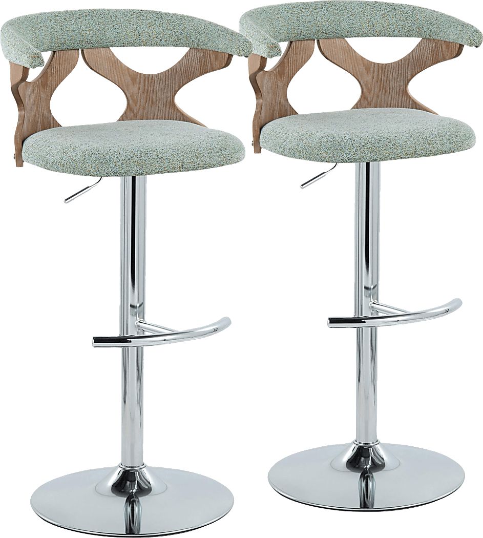 Wyndmoor IX Seafoam Adjustable Barstool, Set of 2