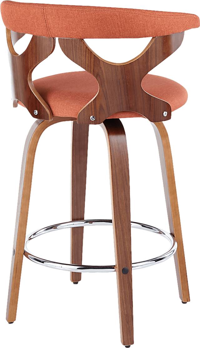 Wyndmoor Orange Counter Height Stool, Set of 2 - Thumbnail - Image 4