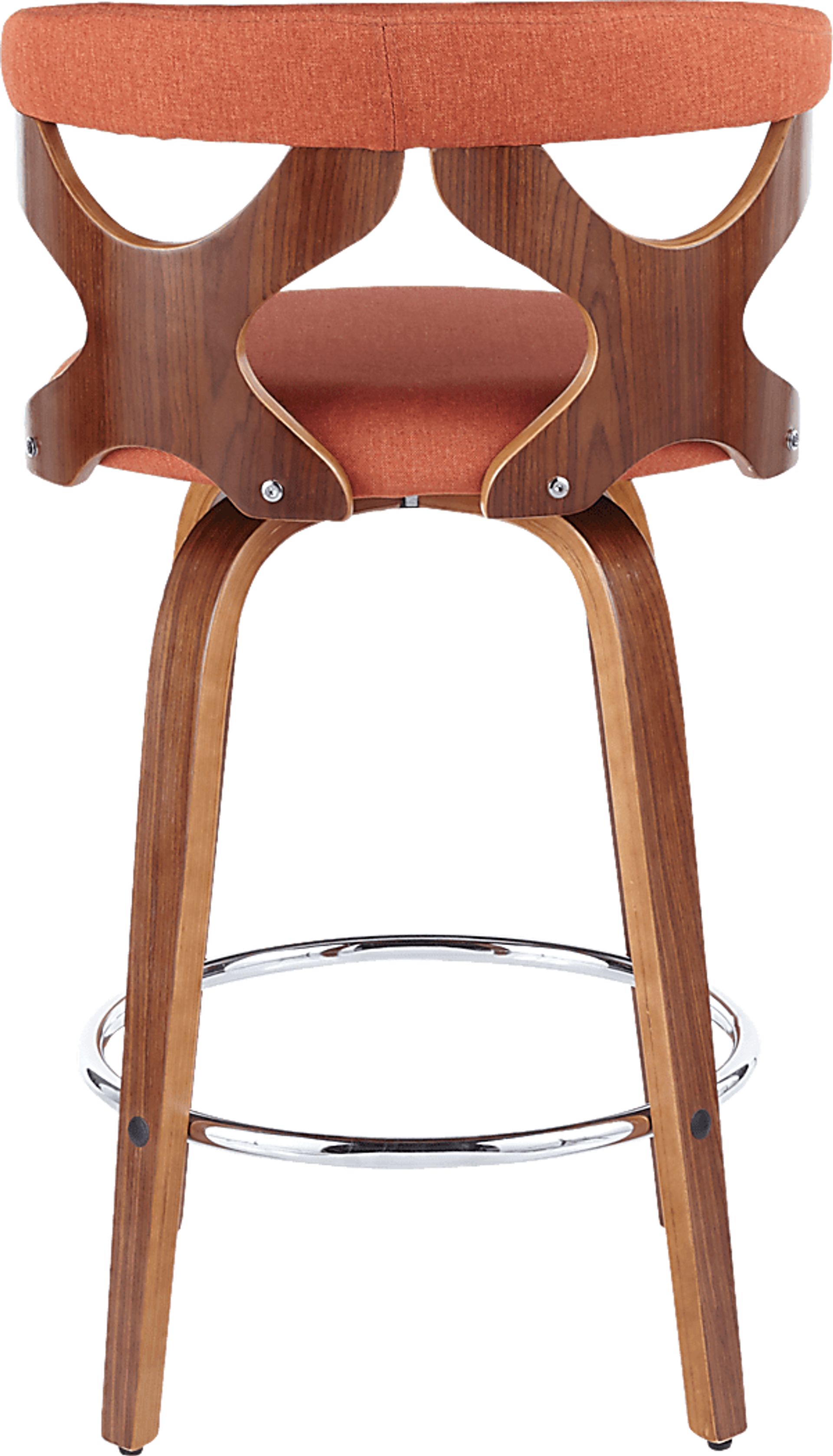 Wyndmoor Orange Counter Height Stool, Set of 2 - Image 5
