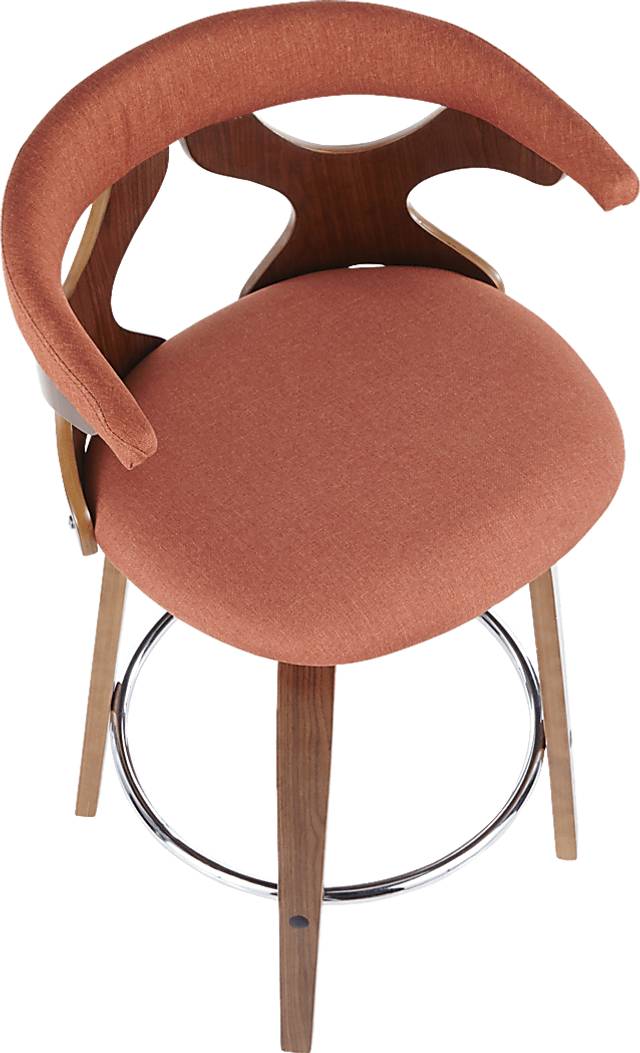 Wyndmoor Orange Counter Height Stool, Set of 2 - Thumbnail - Image 6
