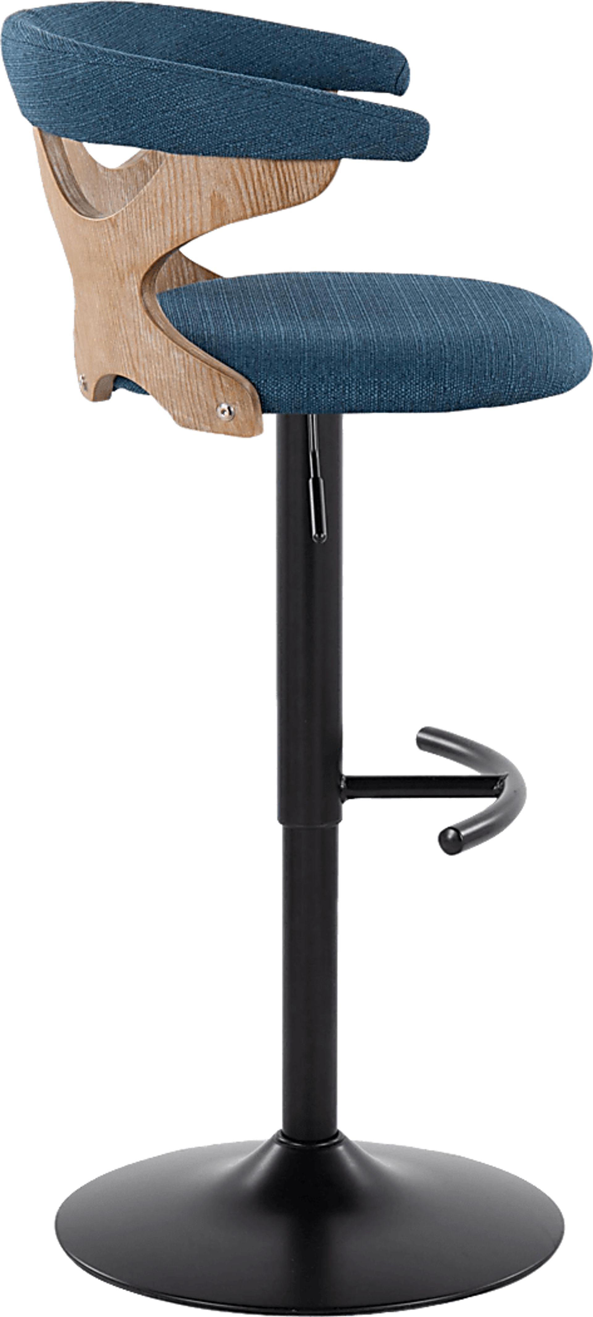 Wyndmoor VI Blue Adjustable Barstool, Set of 2 - Image 6