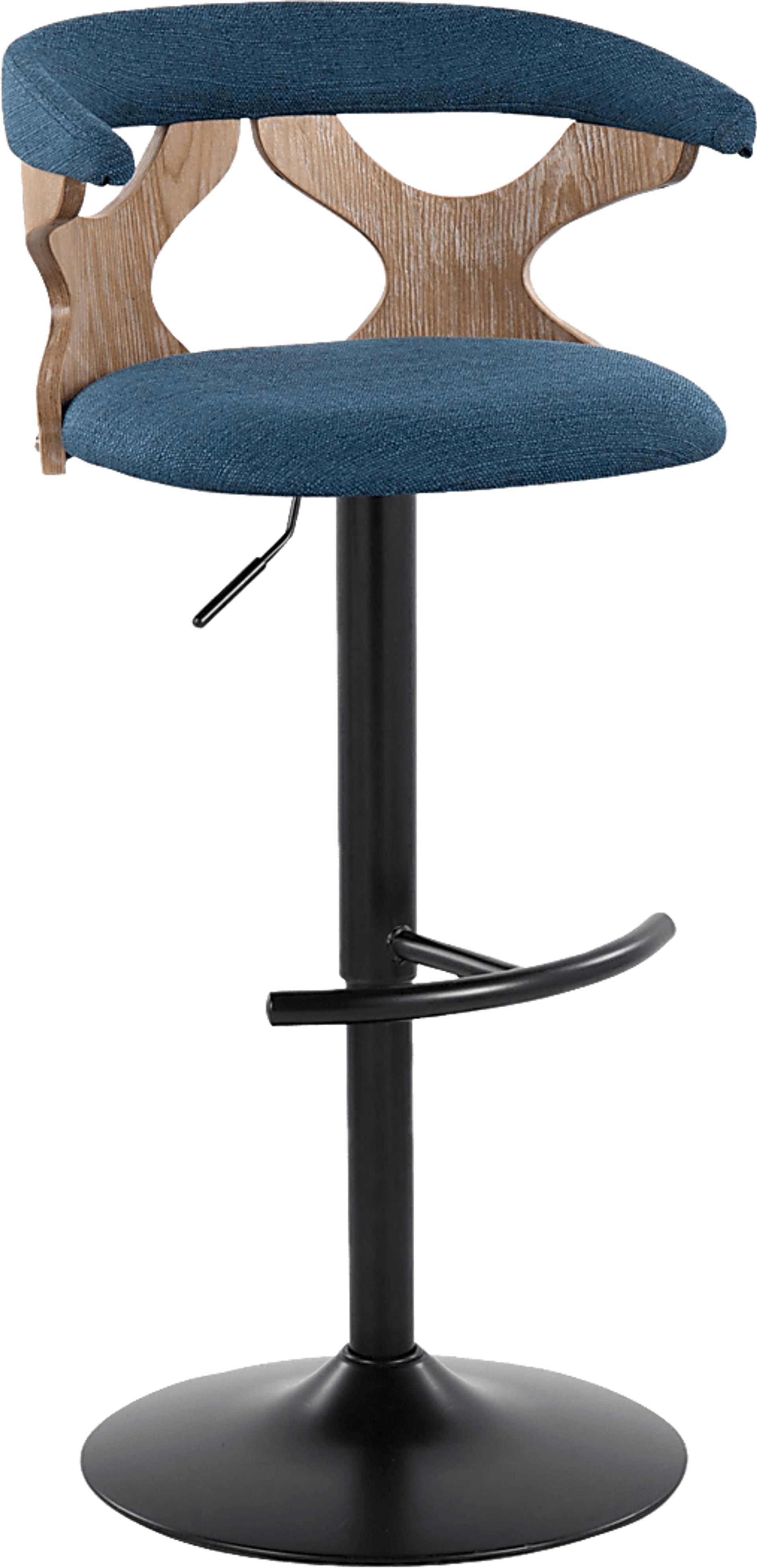 Wyndmoor VI Blue Adjustable Barstool, Set of 2 - Image 7