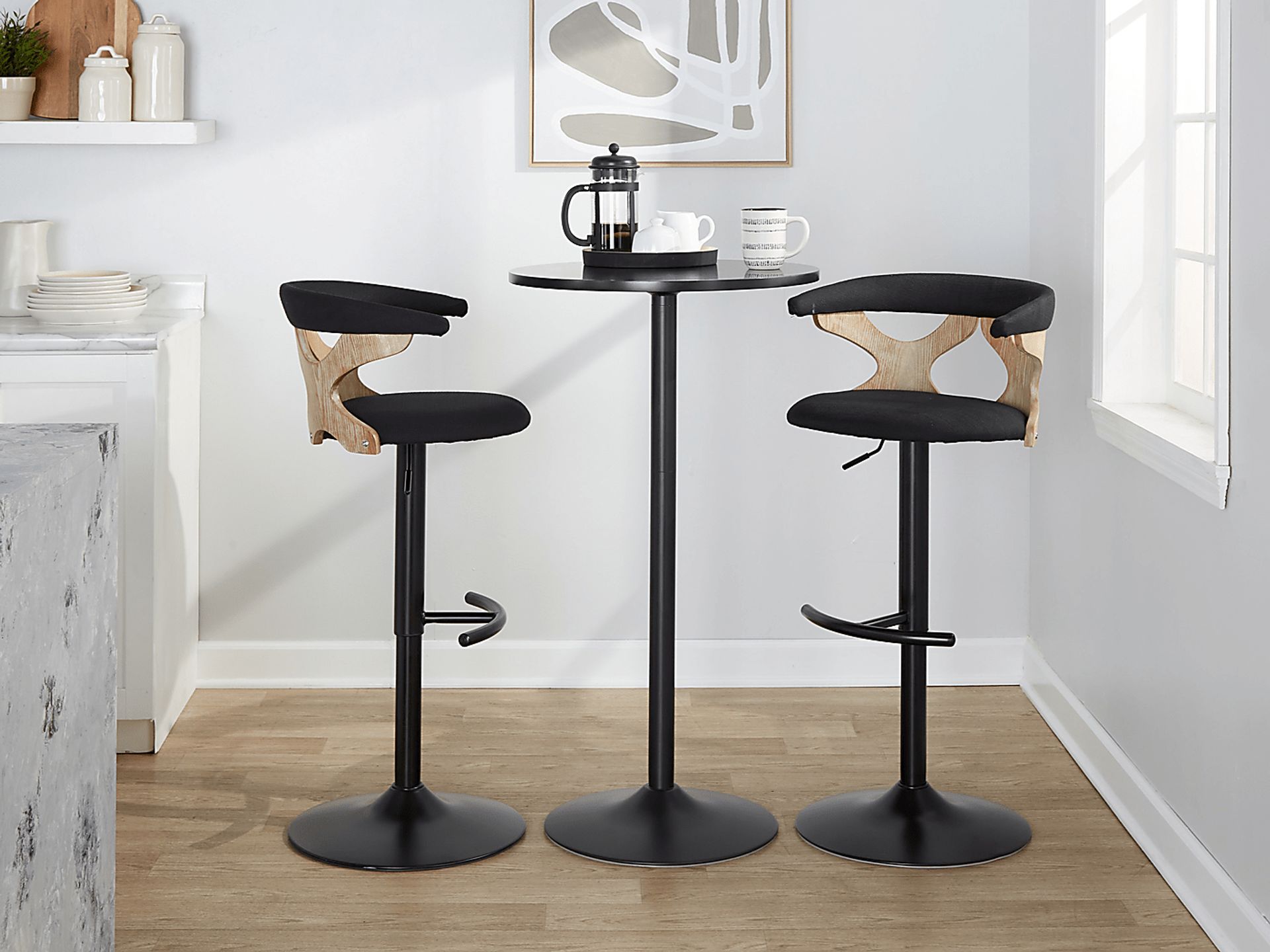 Wyndmoor VI Charcoal Adjustable Barstool, Set of 2 - Image 3