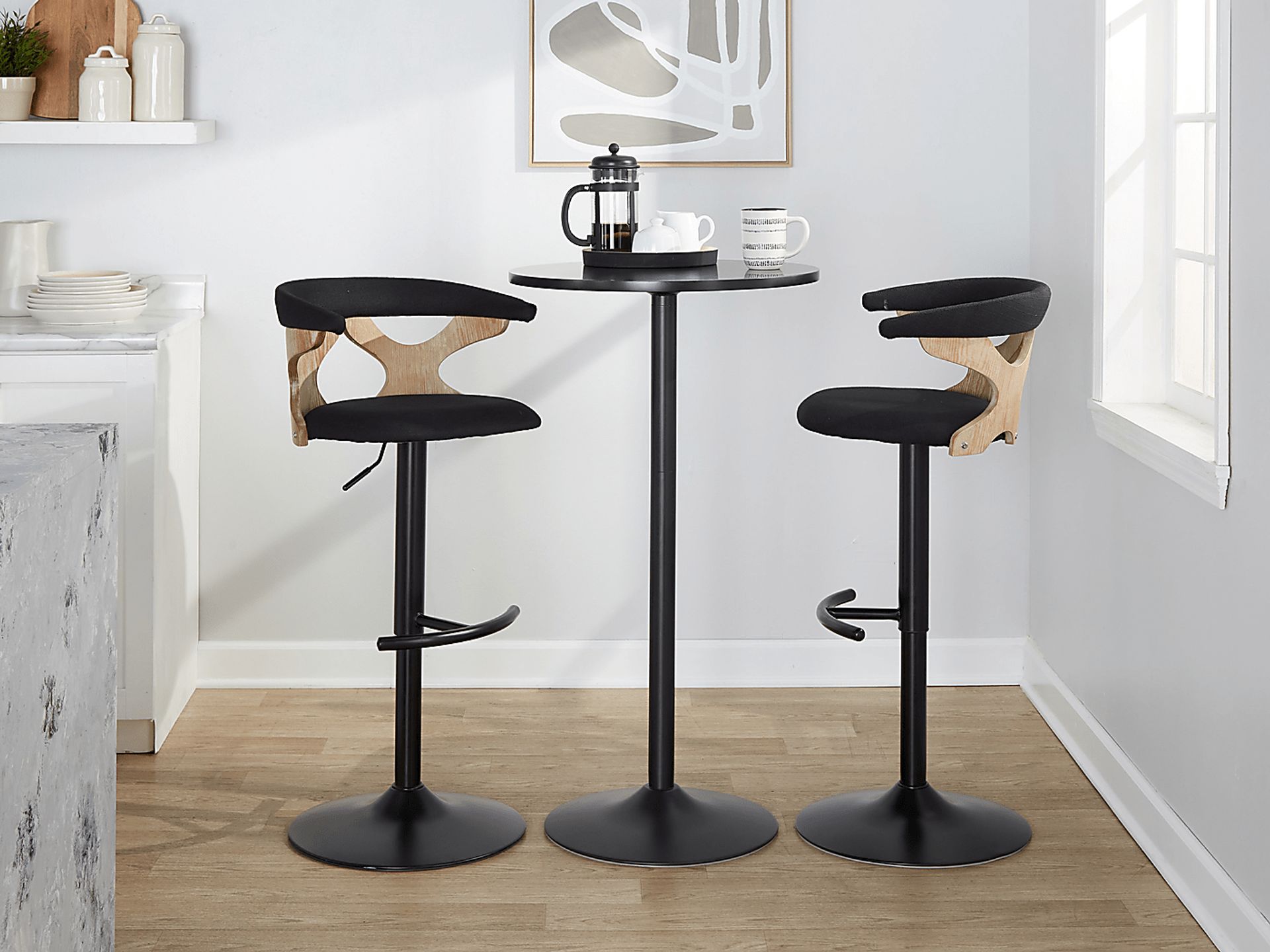 Wyndmoor VI Charcoal Adjustable Barstool, Set of 2 - Image 5