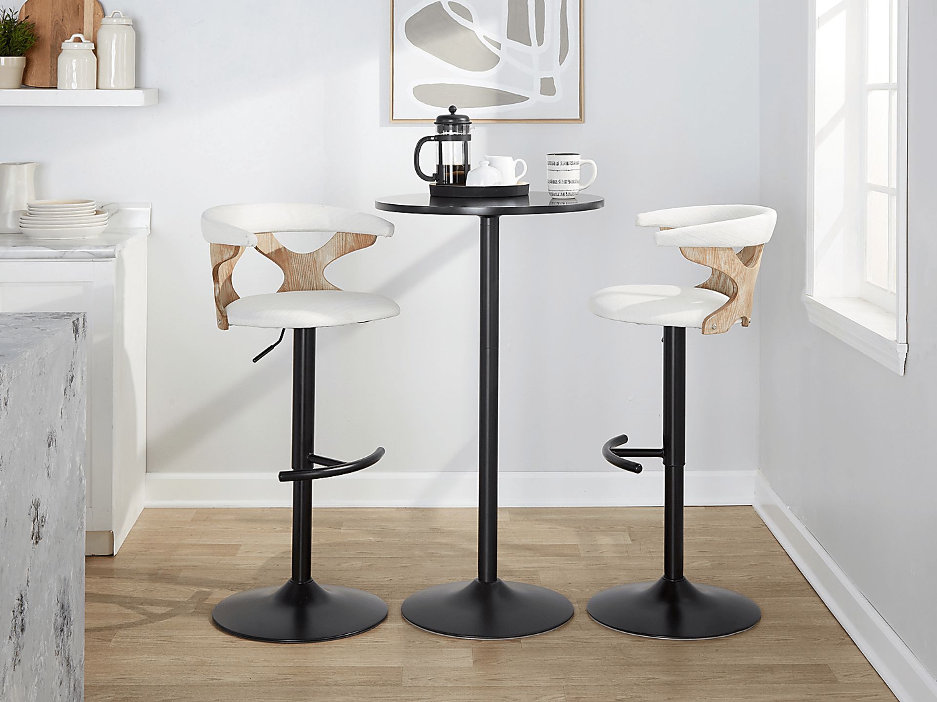 Wyndmoor VI Cream Adjustable Barstool, Set of 2 - Image 5