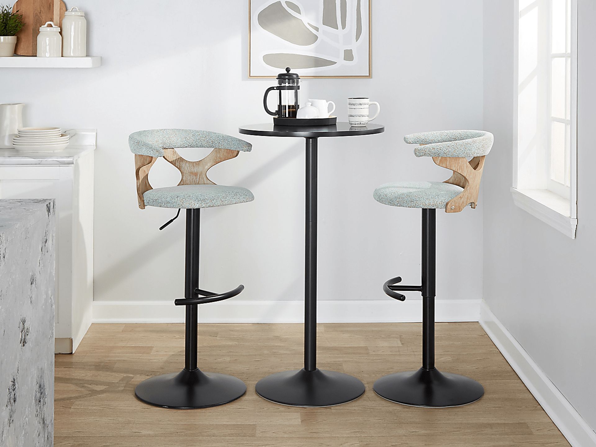 Wyndmoor VI Seafoam Adjustable Barstool, Set of 2 - Image 5