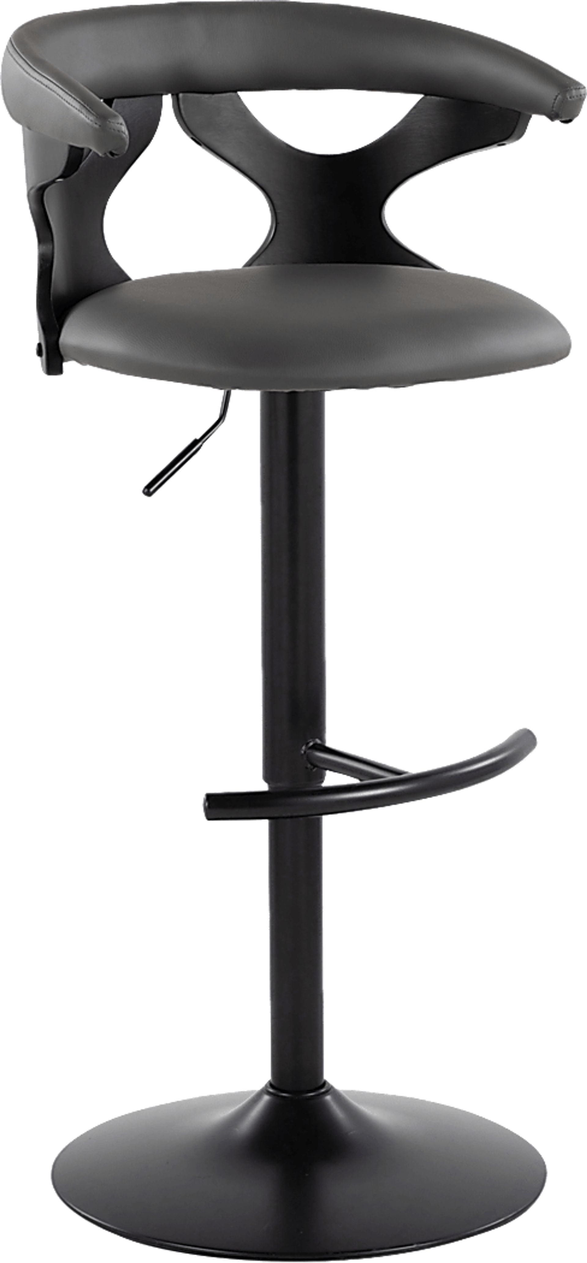 Wyndmoor VII Black Adjustable Barstool, Set of 2 - Image 7