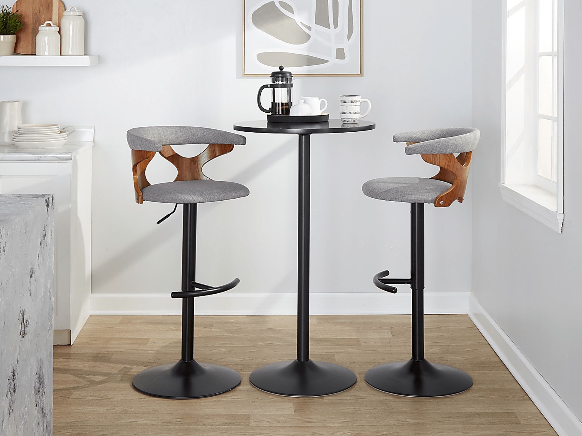 Wyndmoor VIII Gray Adjustable Barstool, Set of 2 - Image 5