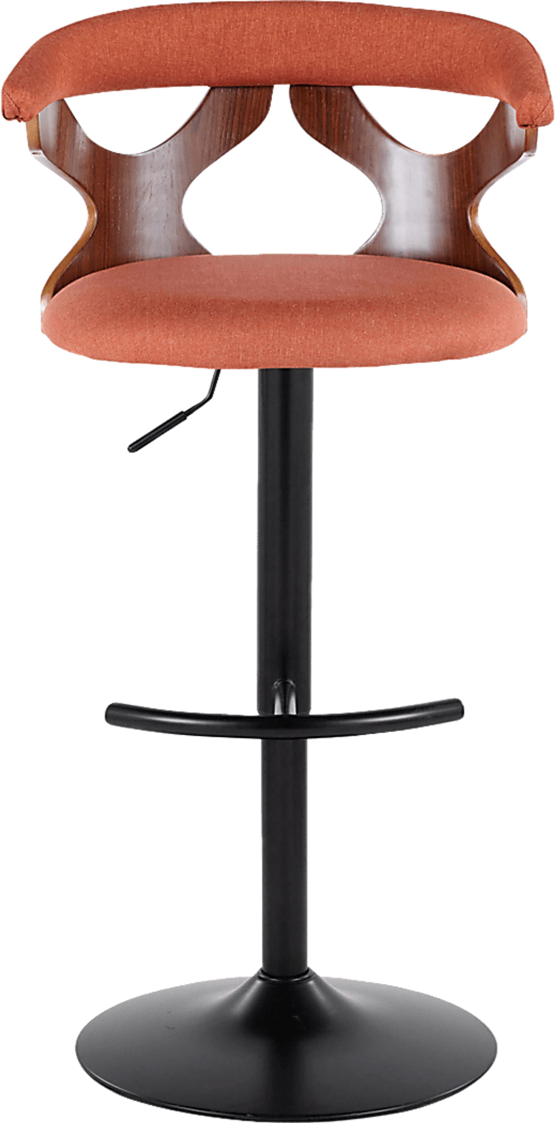 Wyndmoor VIII Orange Adjustable Barstool, Set of 2 - Image 6