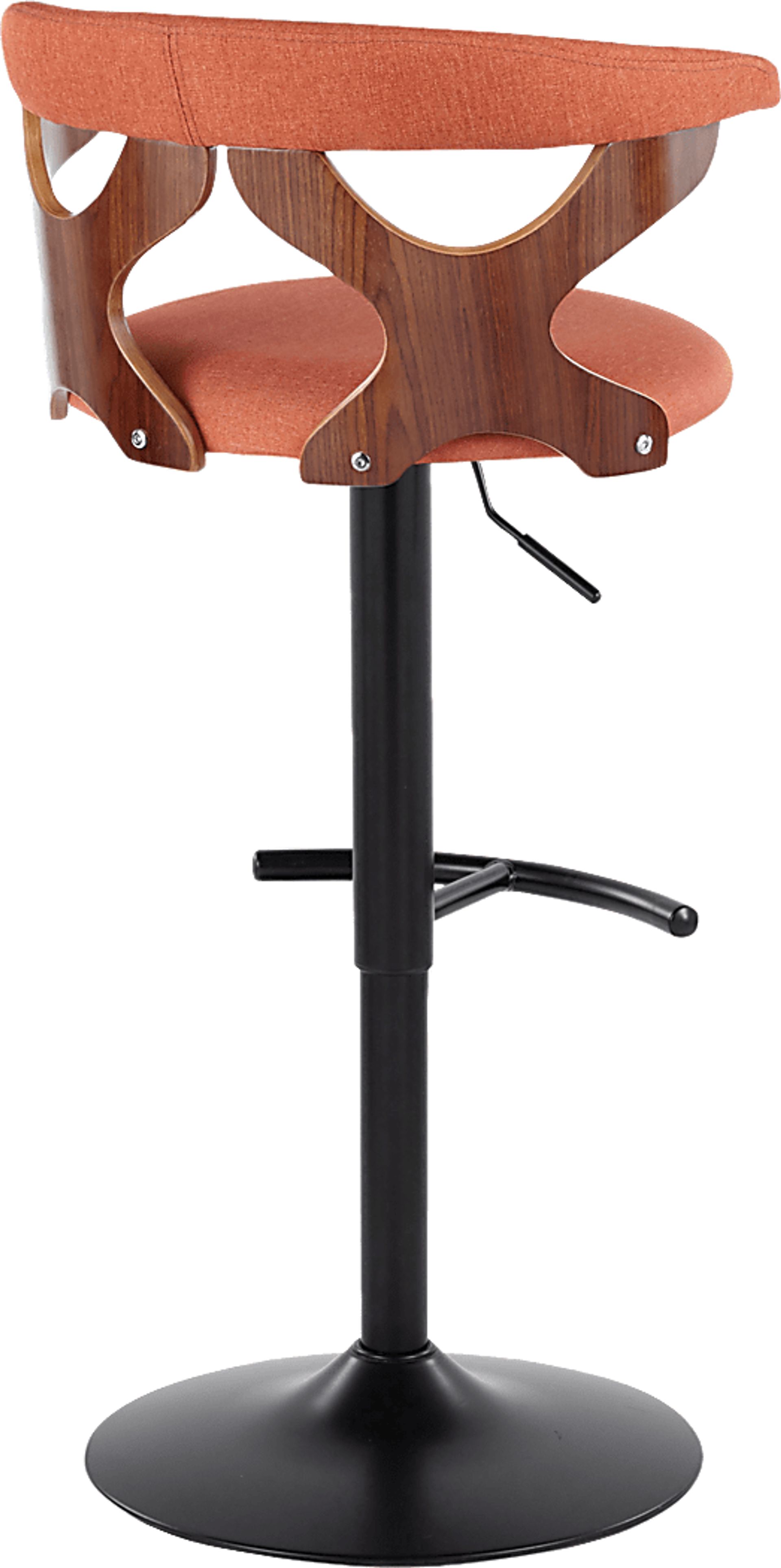 Wyndmoor VIII Orange Adjustable Barstool, Set of 2 - Image 9