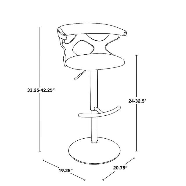 Wyndmoor VIII Orange Adjustable Swivel Barstool, Set of 3 - Thumbnail - Image 12