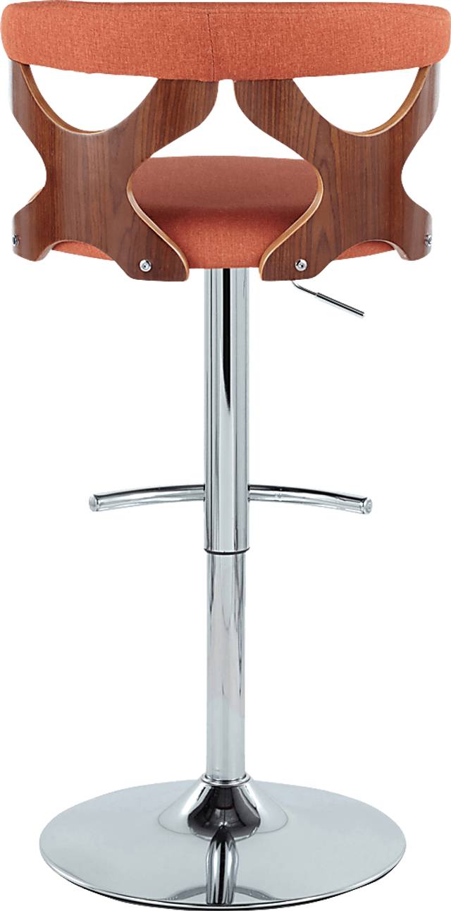 Wyndmoor VIII Orange Adjustable Swivel Barstool, Set of 3 - Thumbnail - Image 9