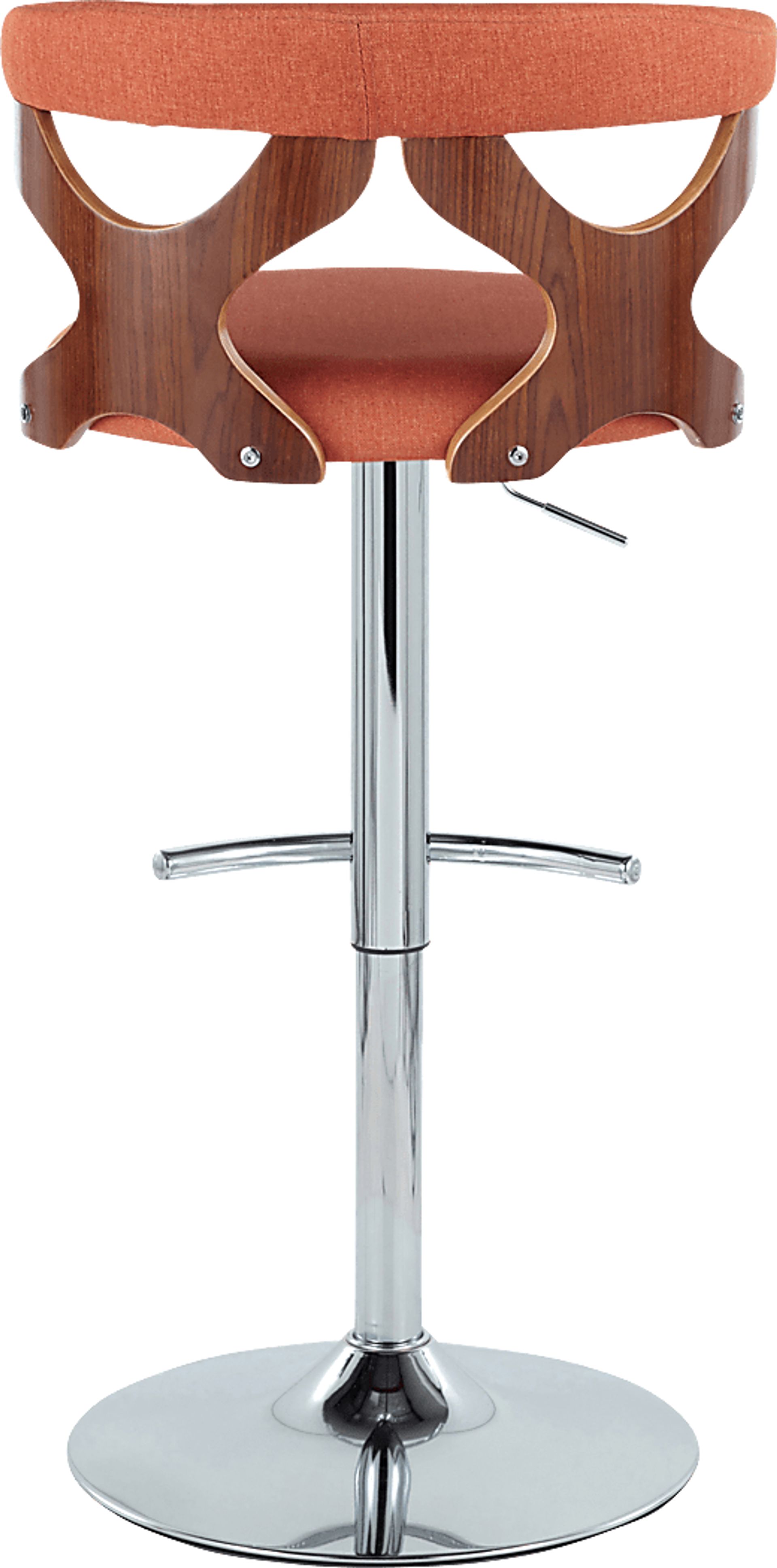Wyndmoor VIII Orange Adjustable Swivel Barstool, Set of 3 - Image 9