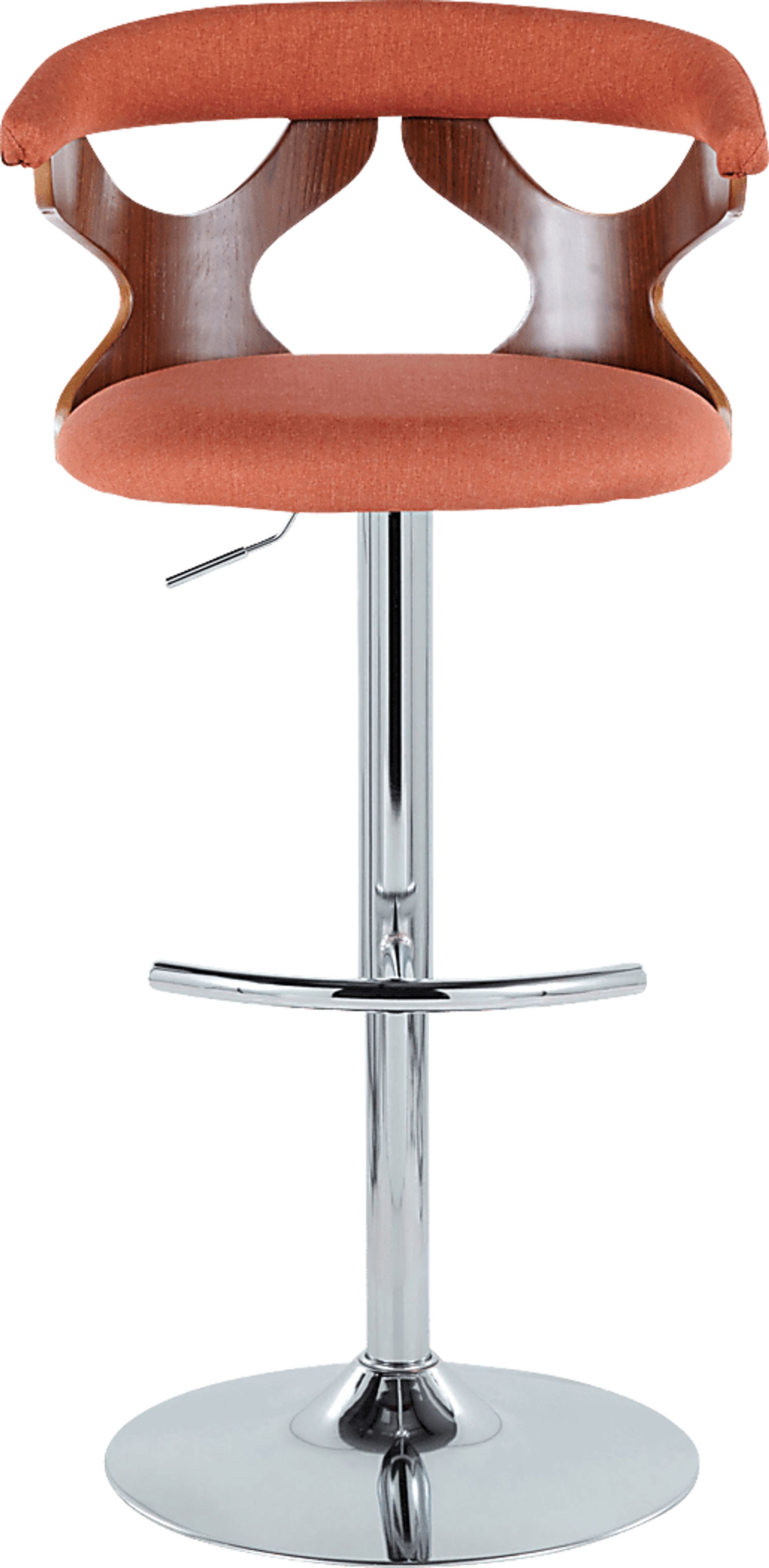 Wyndmoor VIII Orange Adjustable Swivel Barstool, Set of 3 - Image 10